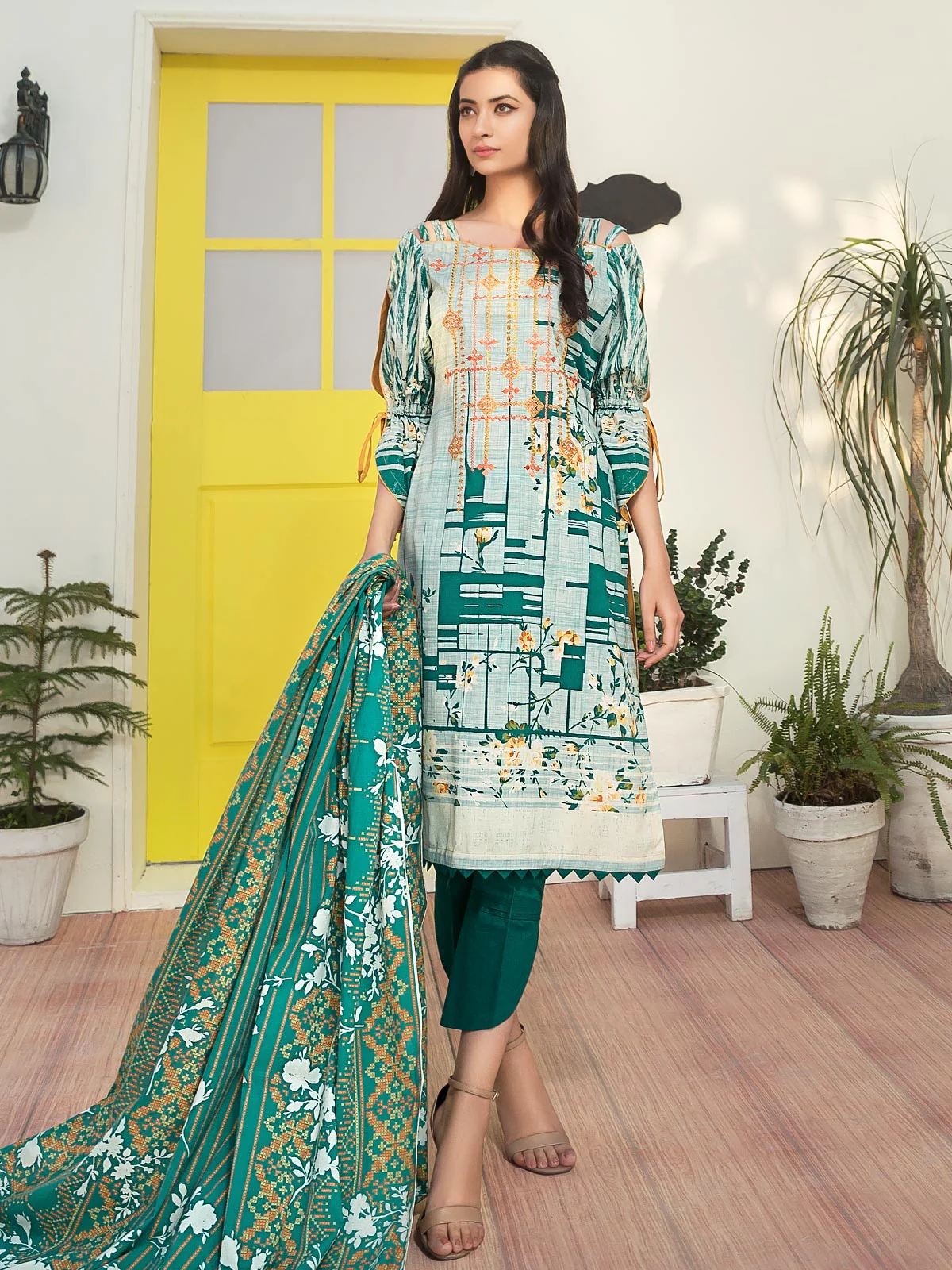 Embroidered Suit - EWU20V1-19936