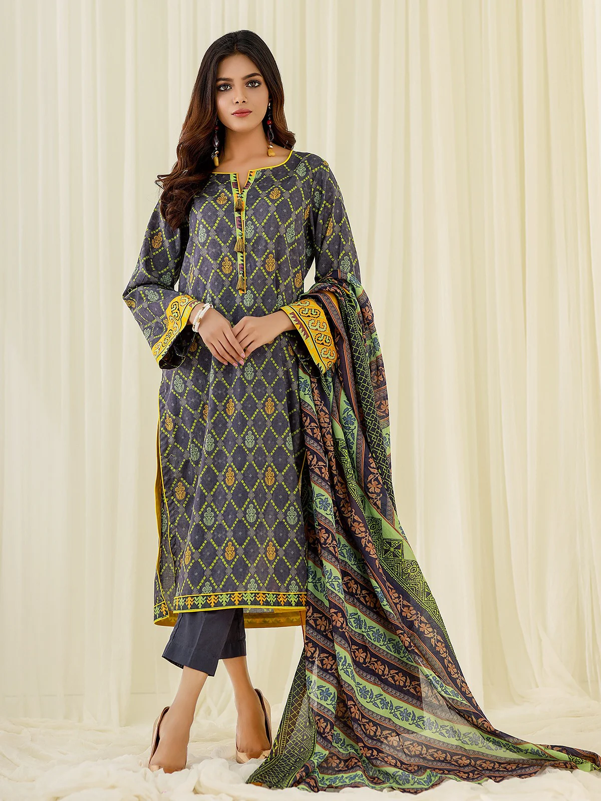 Printed Lawn Suit - EWU21A1-20571