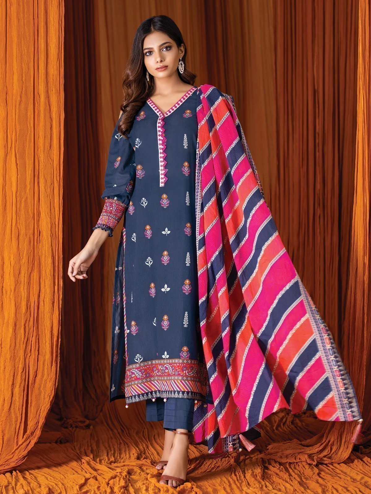 Printed Lawn Shirt Dupatta - EWU21A1-20583