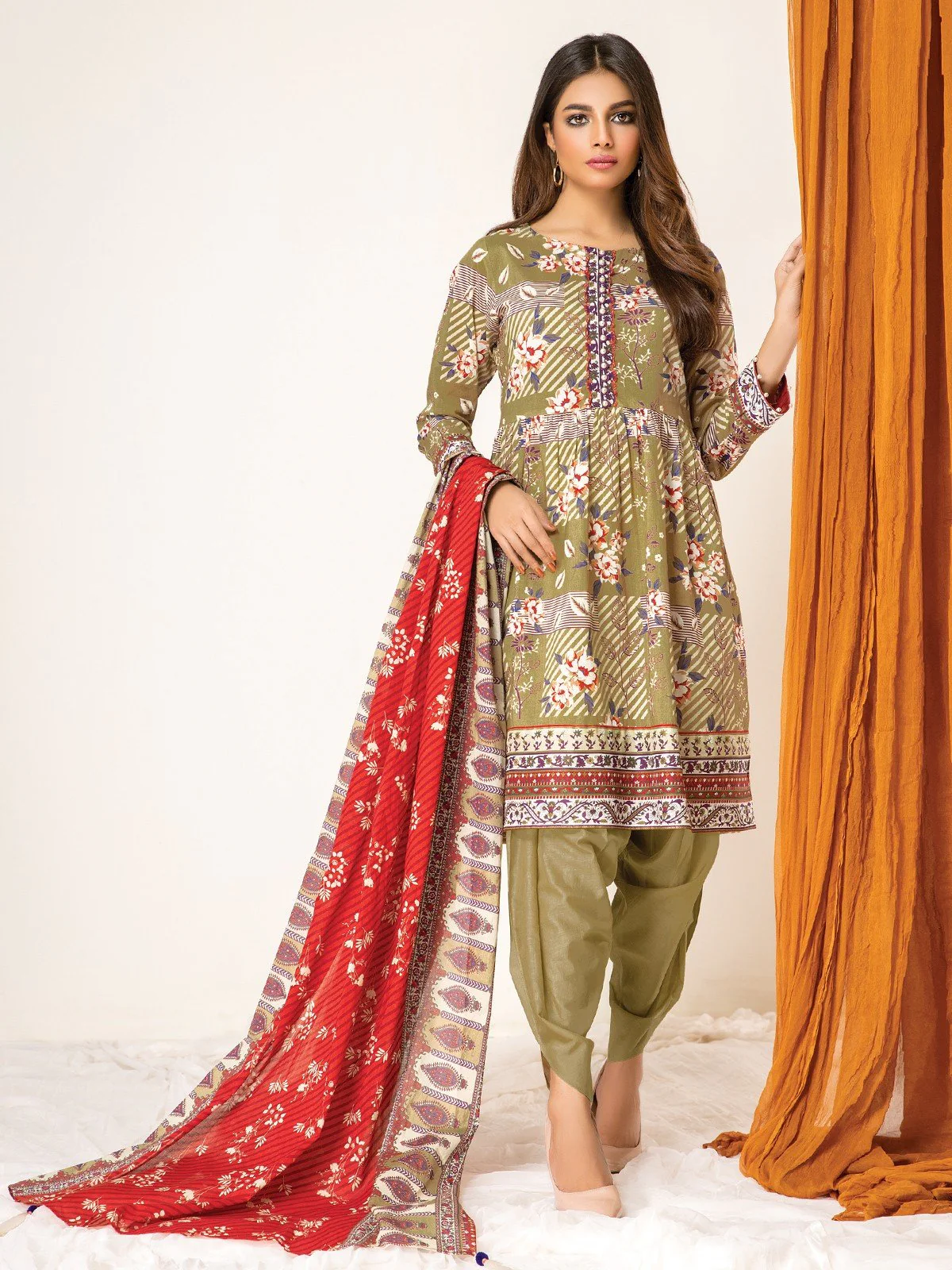 Printed Lawn Suit - EWU21A1-20598