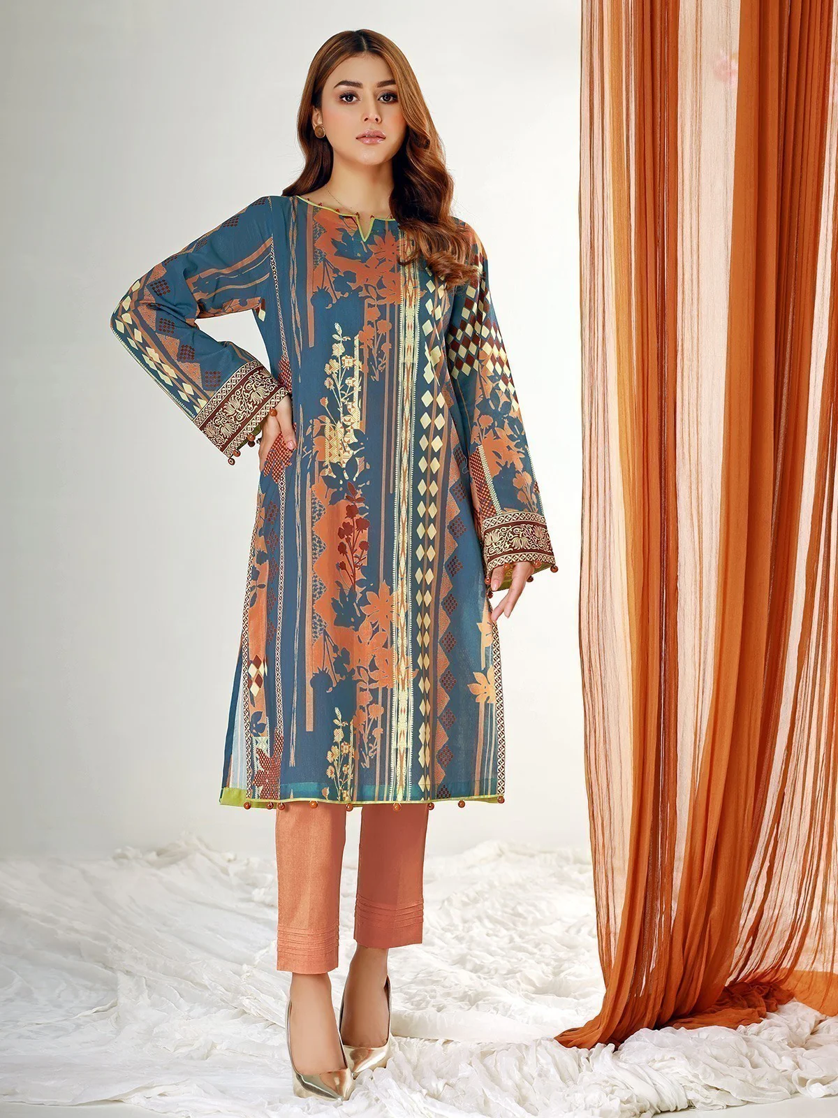 Printed Lawn Shirt - EWU21A1-20618