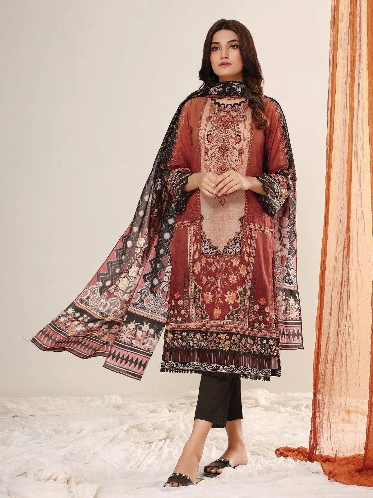 Printed Lawn Suit - EWU21A1-20621