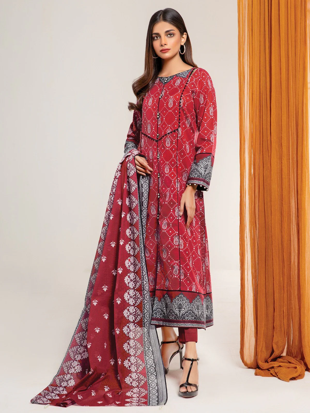 Printed Lawn Shirt Dupatta - EWU21A1-20631