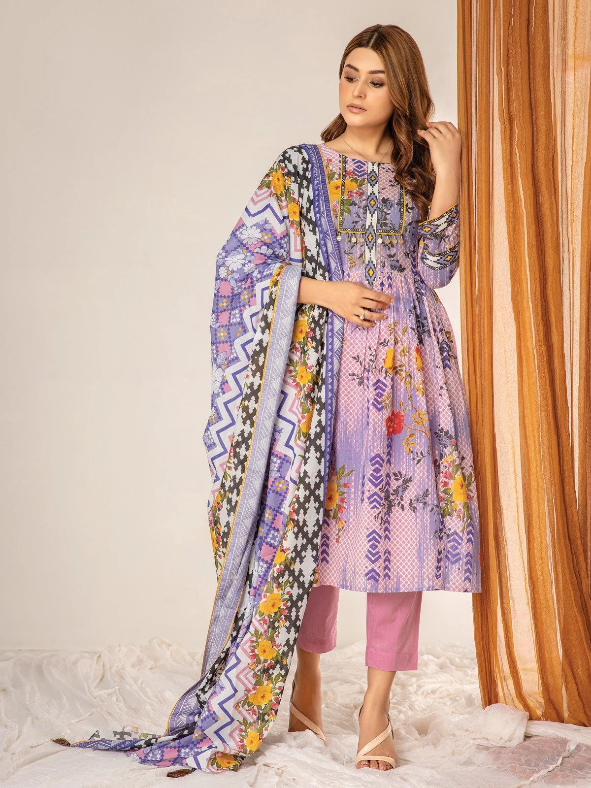 Printed Lawn Shirt Dupatta - EWU21A1-20643