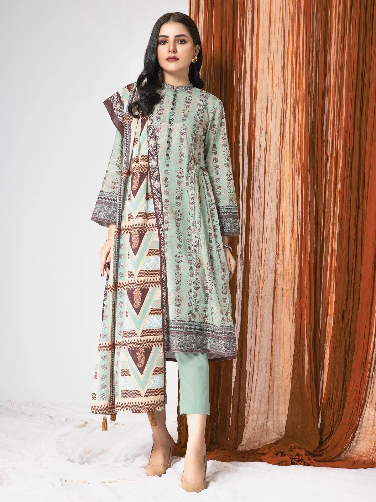 Printed Lawn Suit - EWU21A1-20677