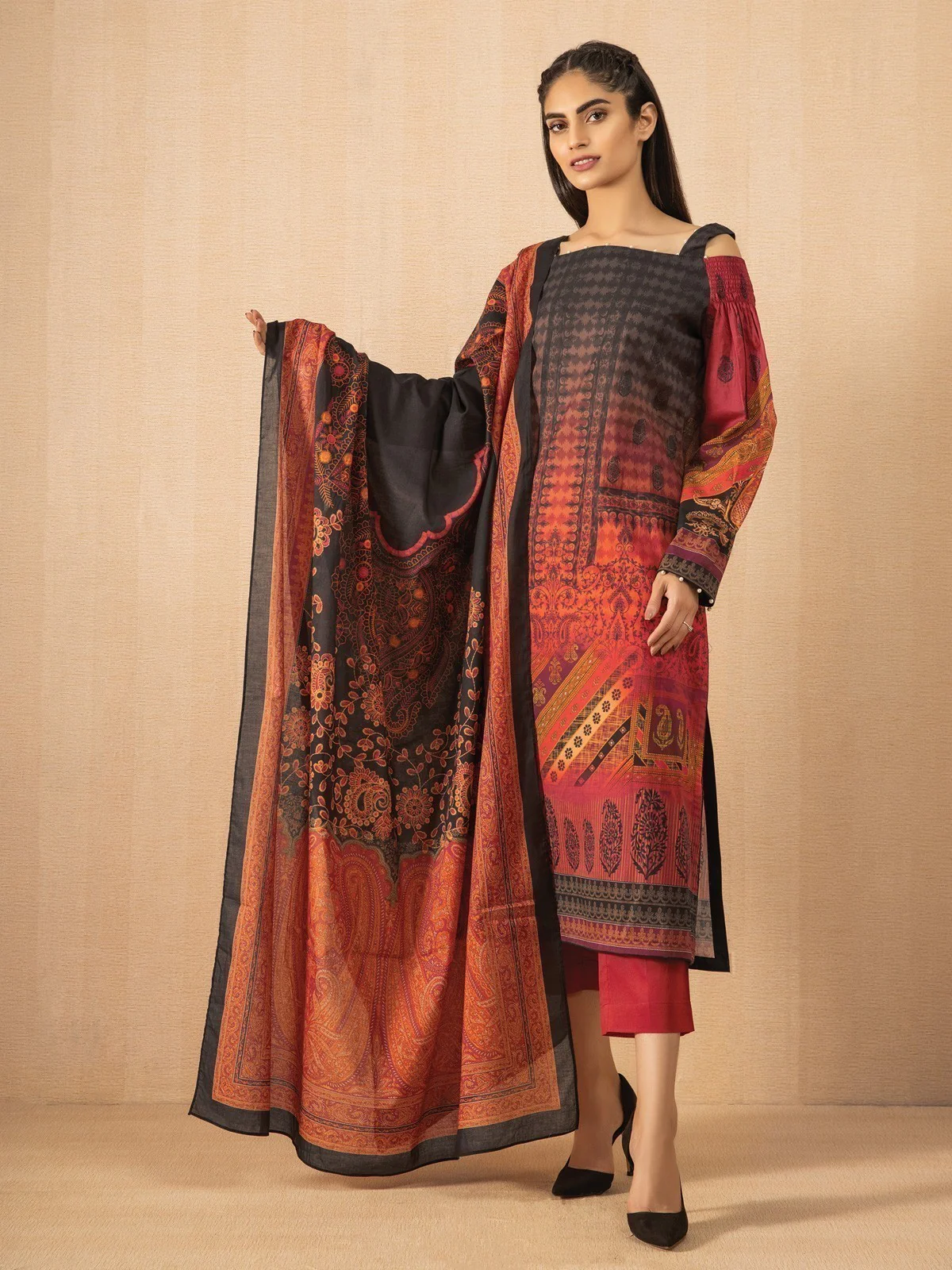 Printed Lawn Suit - EWU21A1-20705