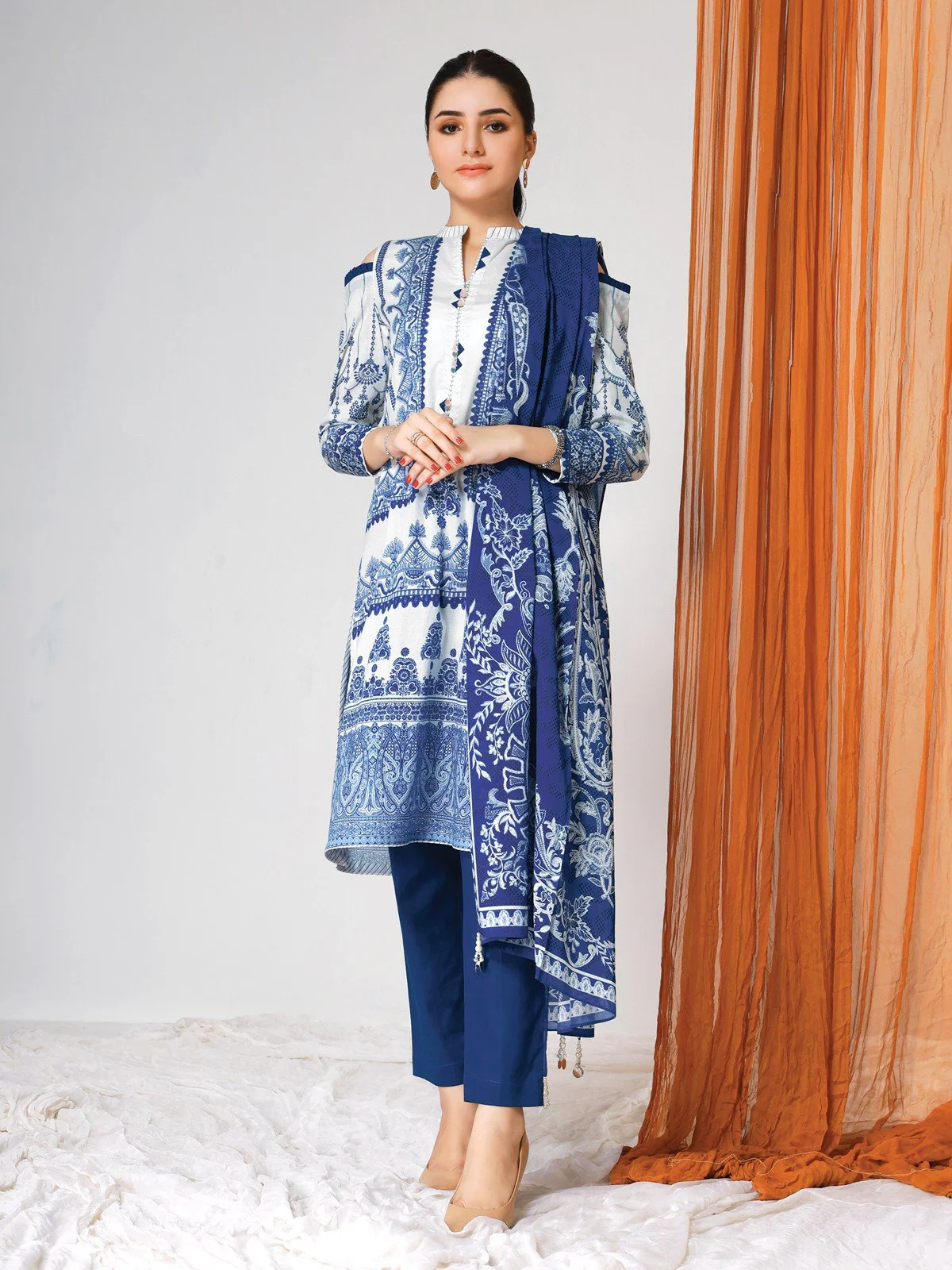 Printed Lawn Suit - EWU21A1-20825