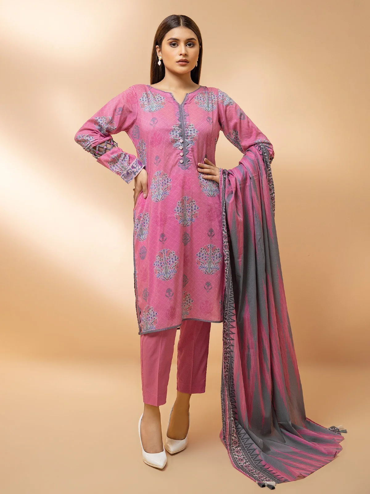 Printed Cambric Suit - EWU21A7-21240