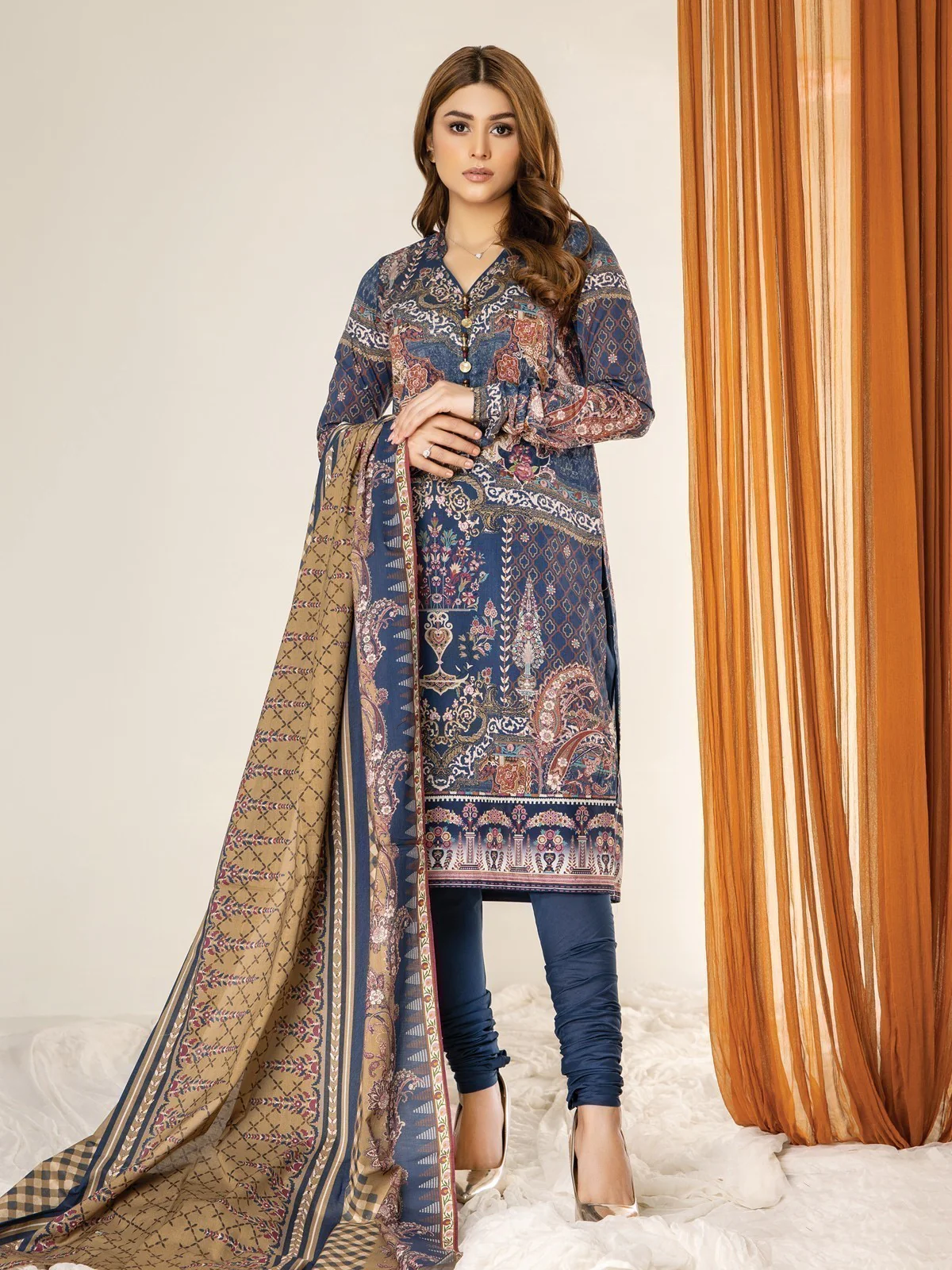 Printed Cambric Suit - EWU21A7-21249