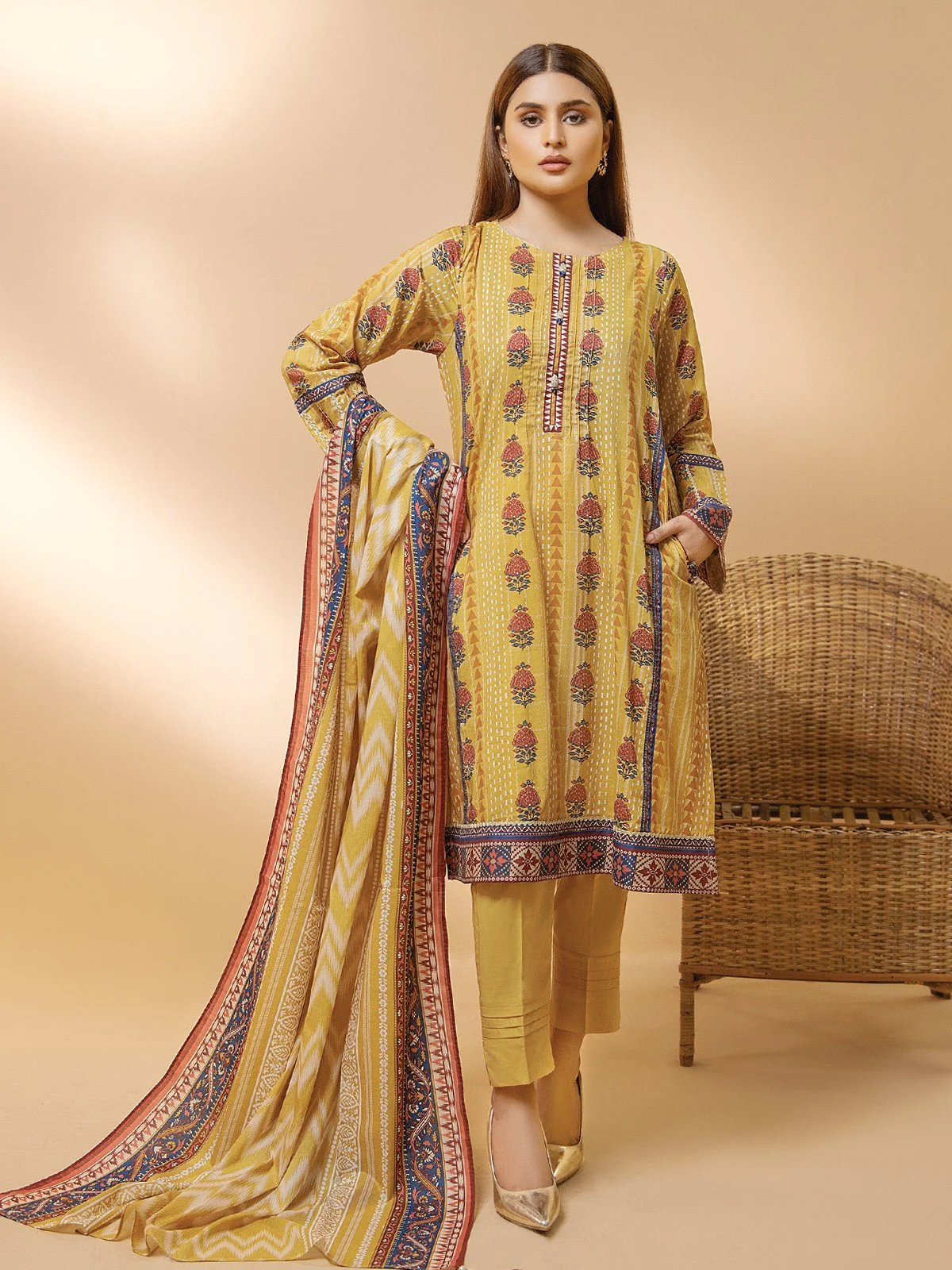 Printed Cambric Suit - EWU21A7-21250
