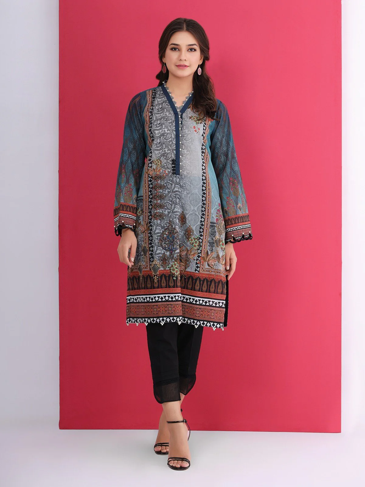Printed Cambric Shirt - EWU21A7-21314