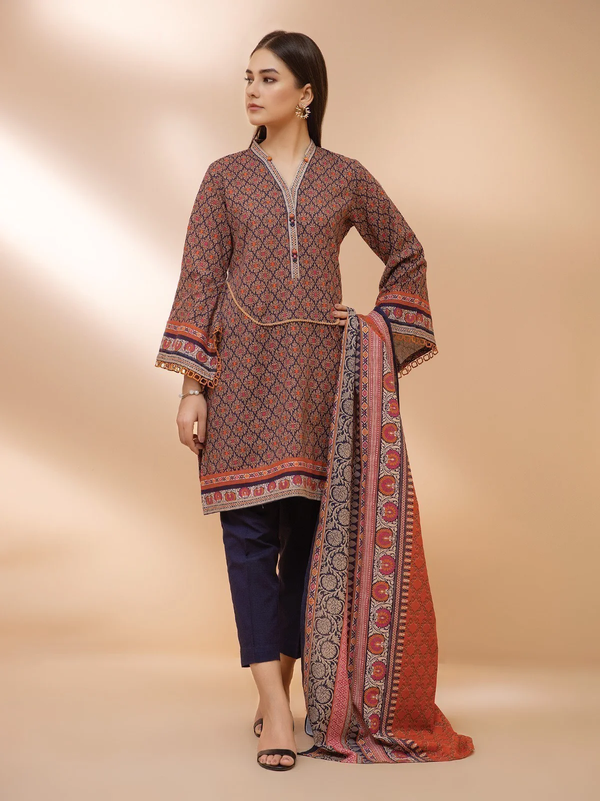 Printed Khaddar Suit - EWU21A9-21462