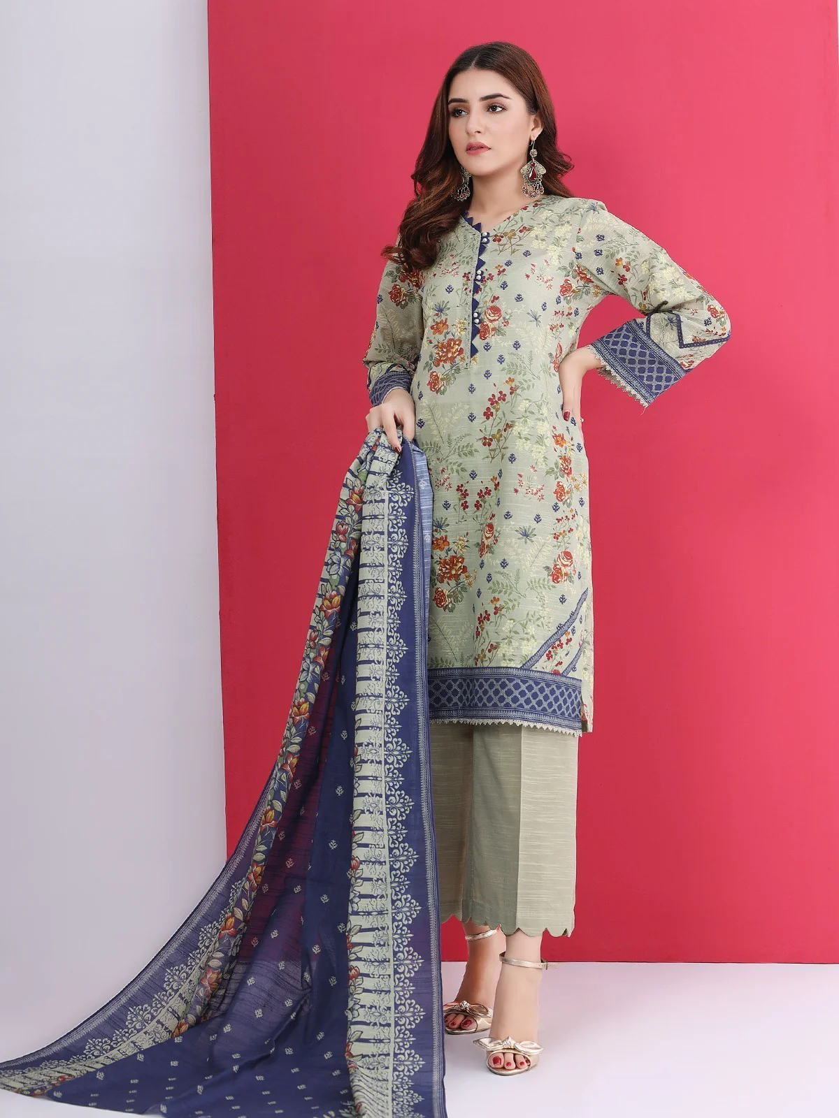 Printed Khaddar Suit - EWU21A9-21464
