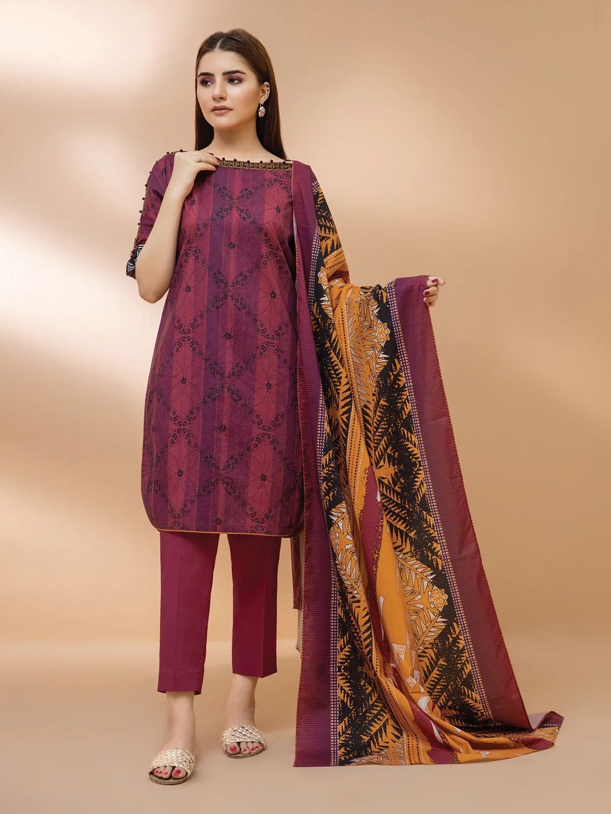 Printed Khaddar Suit - EWU21A9-21470