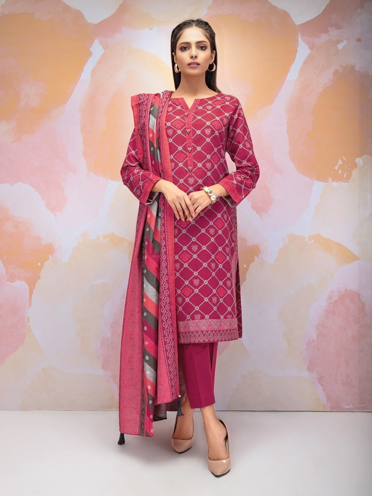 Printed Khaddar Suit - EWU21A9-21479