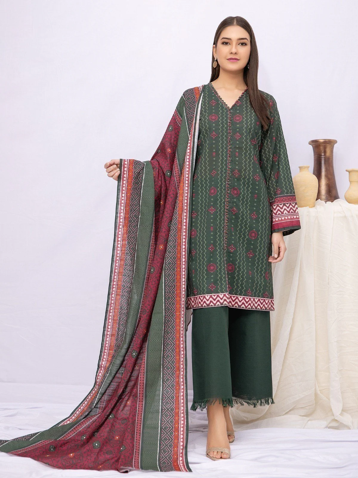 Printed Khaddar Suit - EWU21A9-21480