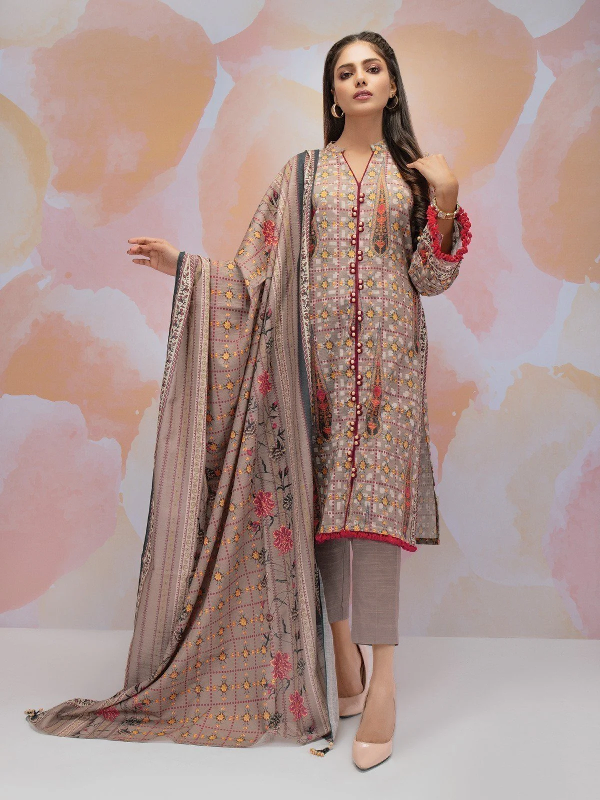 Printed Khaddar Suit - EWU21A9-21490