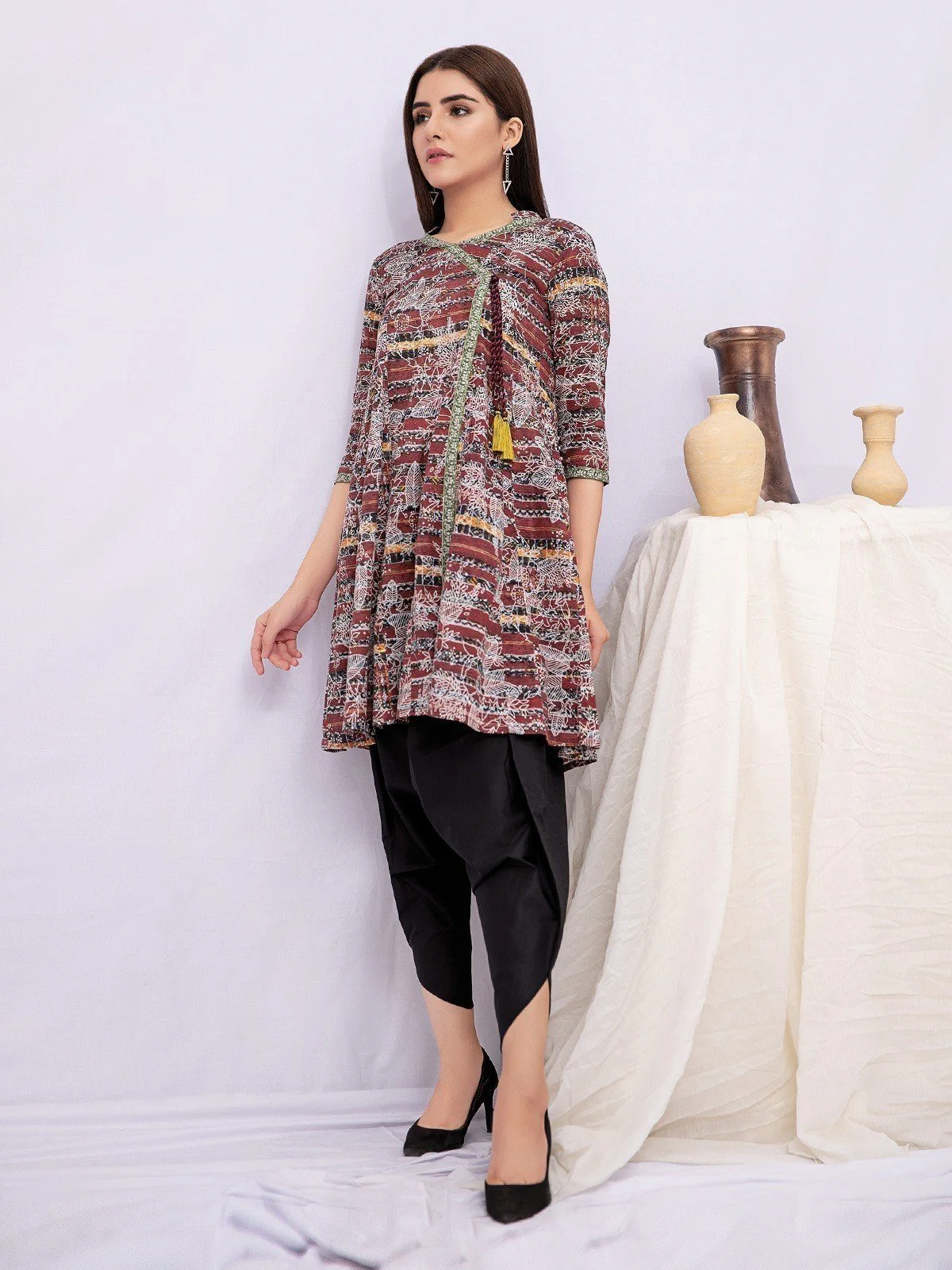 Printed Khaddar Shirt - EWU21A9-21570