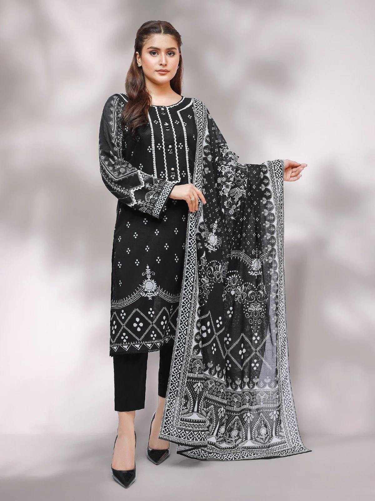Printed Lawn Shirt Dupatta - EWU21M4-21018