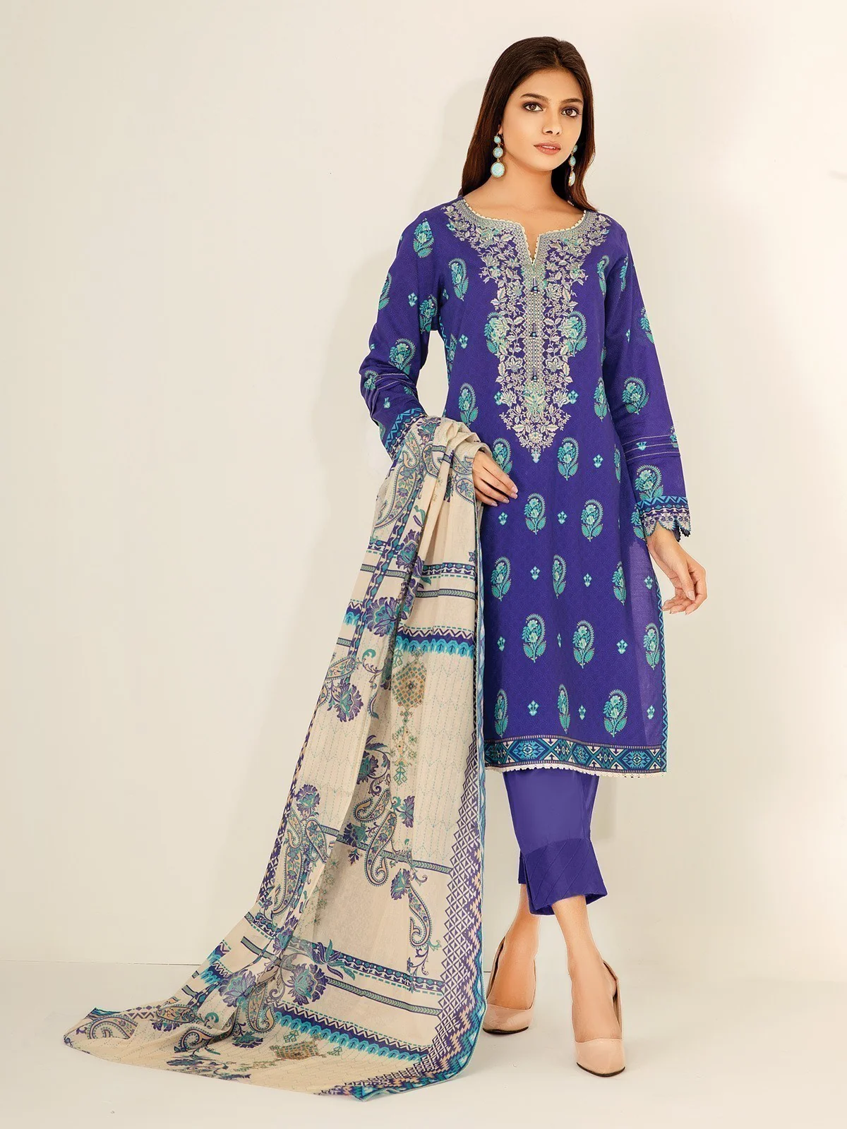 Embroidered Lawn Suit - EWU21V2-20414