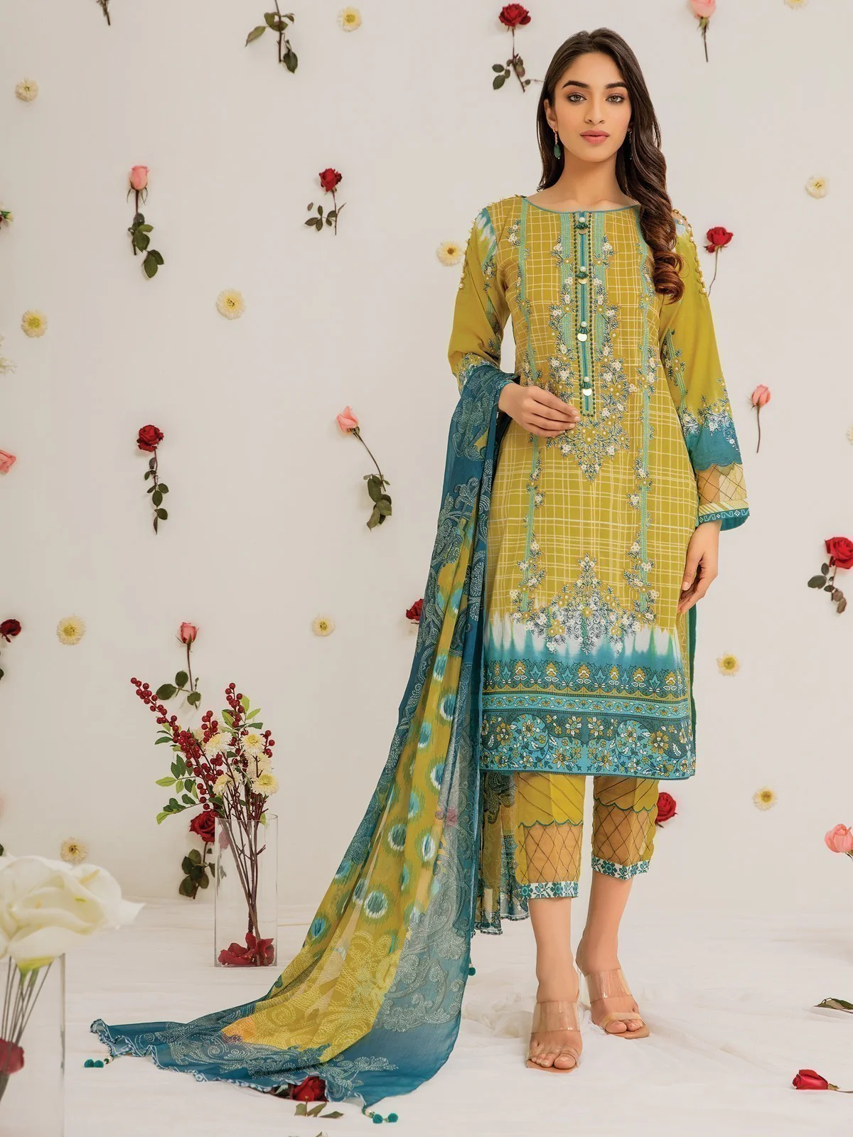 Embroidered Lawn Suit - EWU21V2-20473
