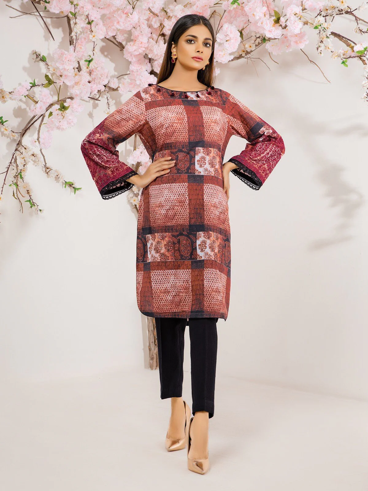 Embroidered Lawn Shirt - EWU21V2-20515