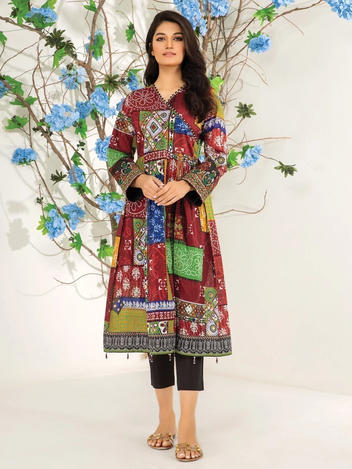 Embroidered Lawn Shirt - EWU21V2-20518
