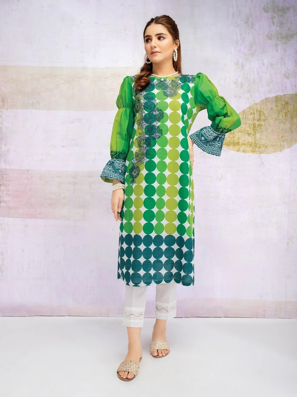 Embroidered Khaddar Shirt - EWU21V8-21709