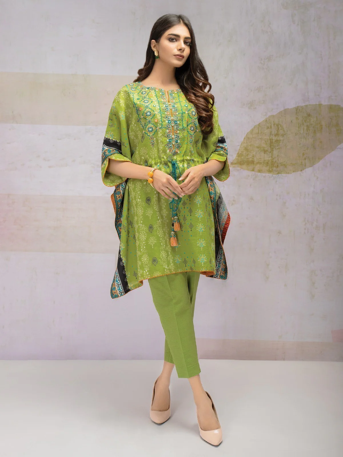 Embroidered Khaddar Shirt - EWU21V8-21722