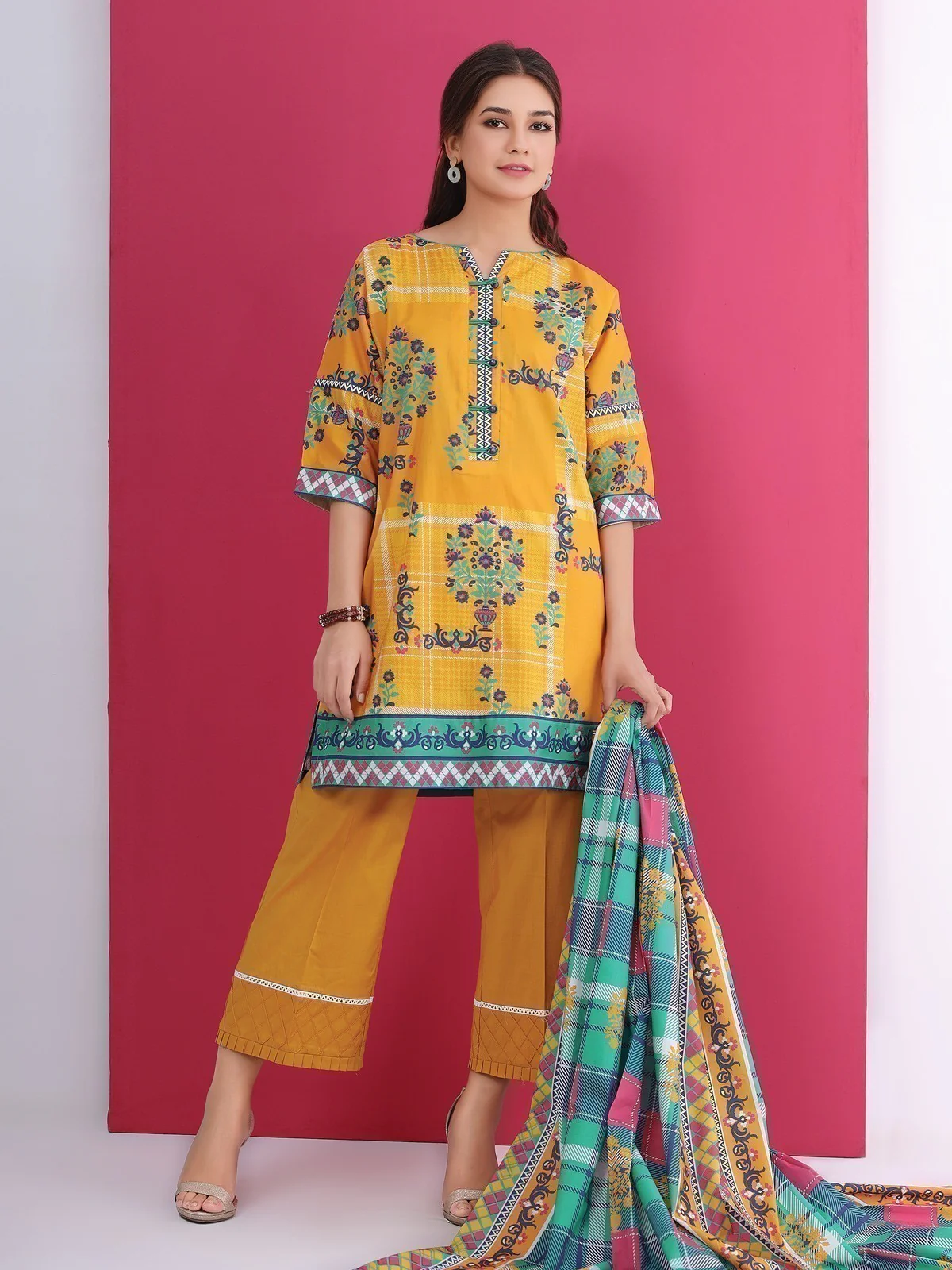 Printed Lawn Suit - EWU22A1-23012