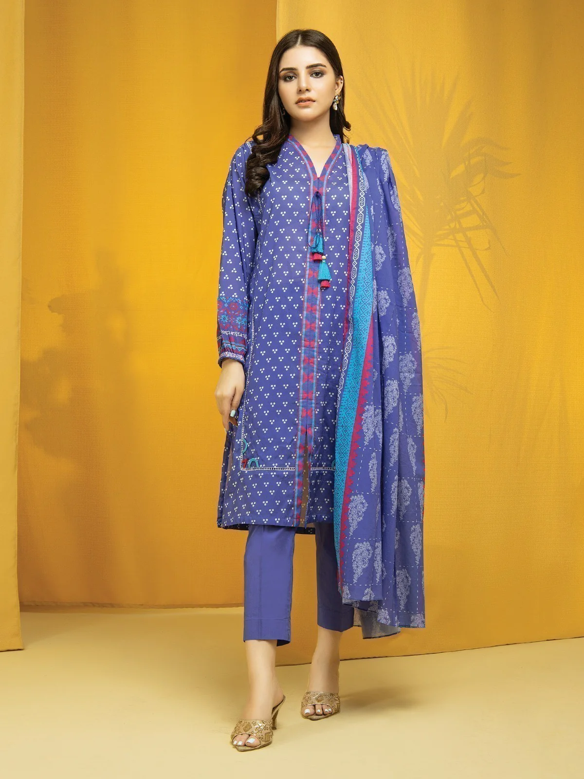 Printed Lawn Suit - EWU22A1-23018