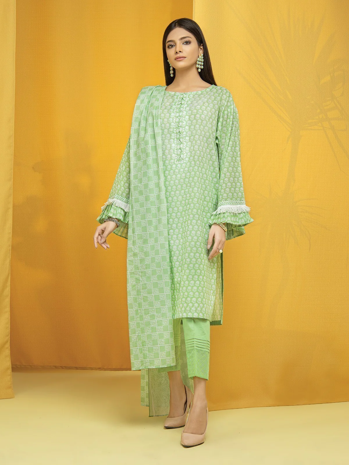 Printed Lawn Suit - EWU22A1-23036