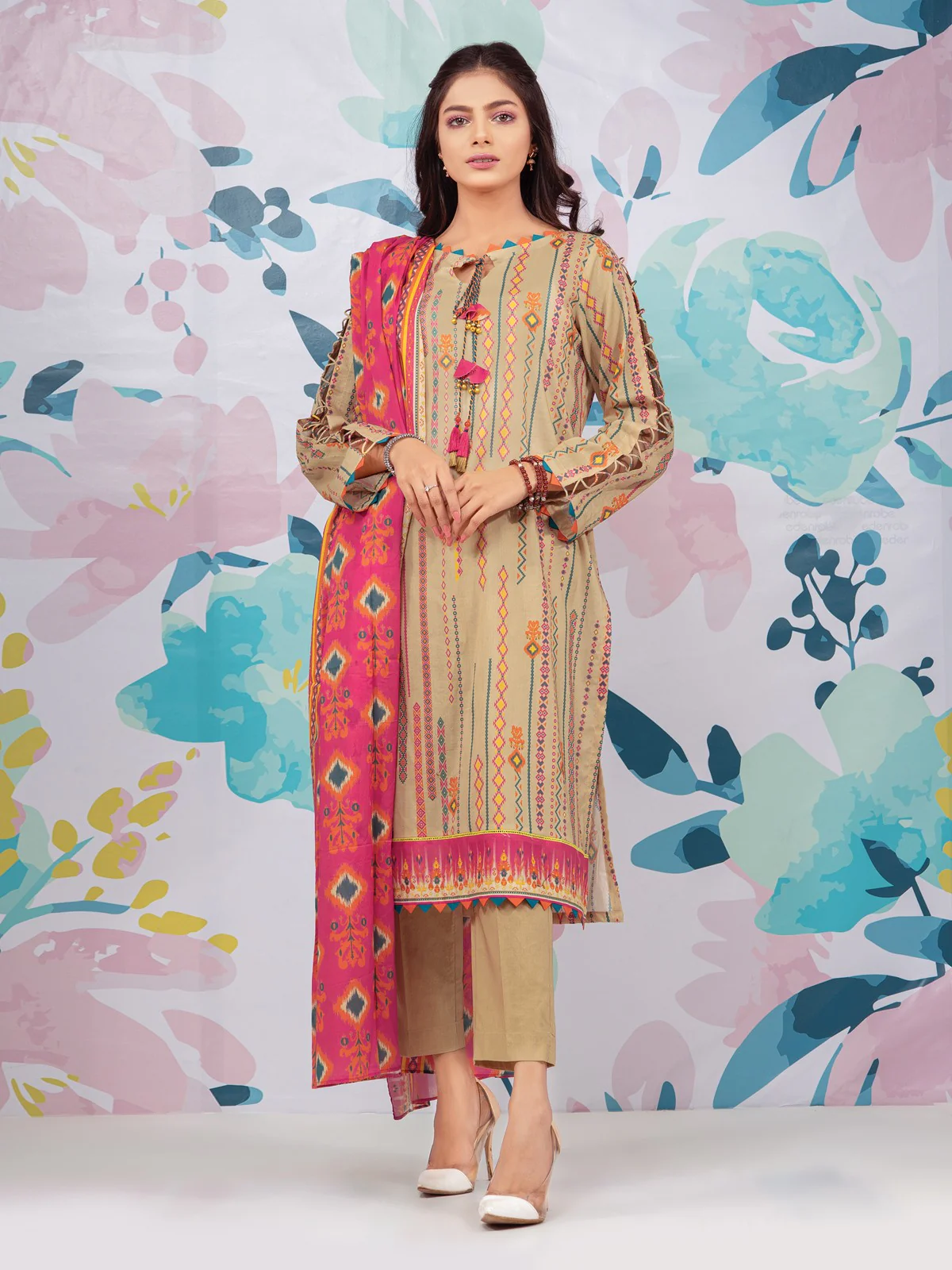 Printed Lawn Suit - EWU22A1-23041