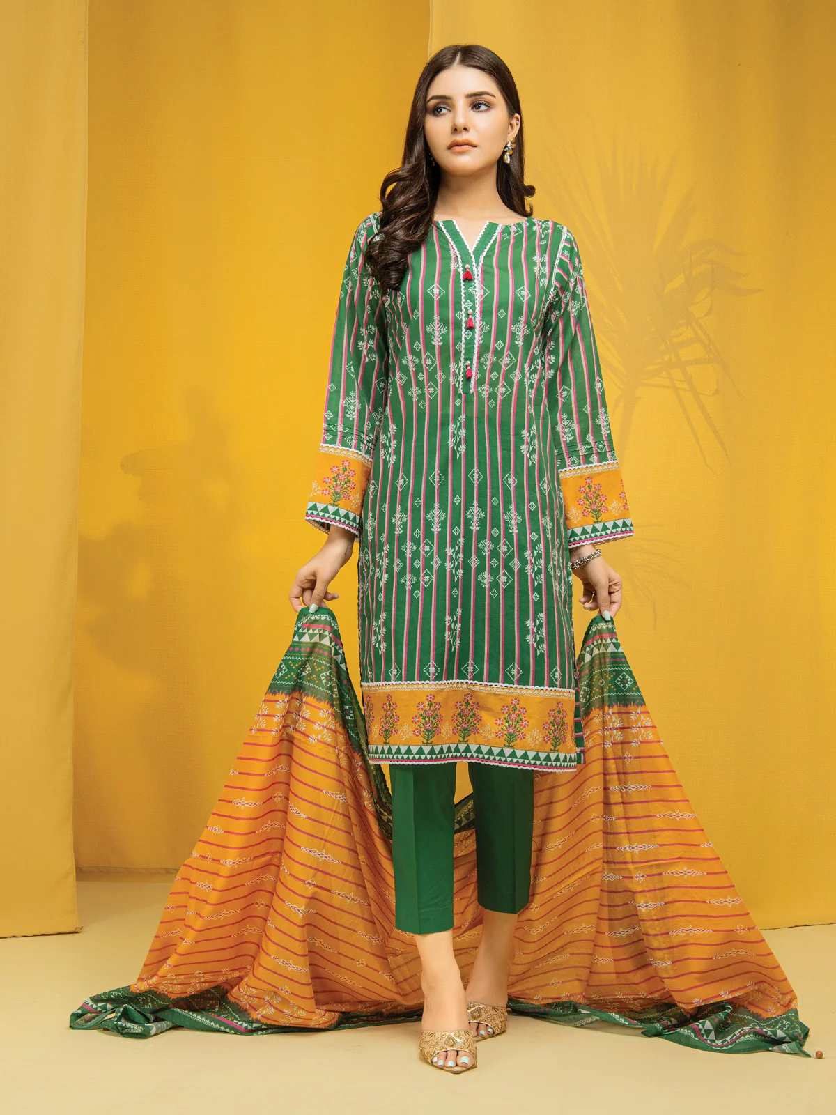 Printed Lawn Suit - EWU22A1-23042