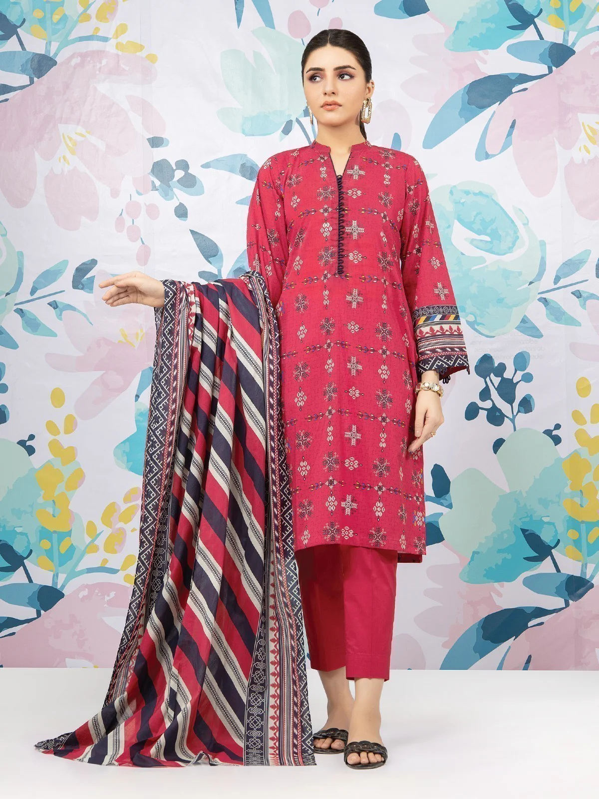 Printed Lawn Suit - EWU22A1-23043