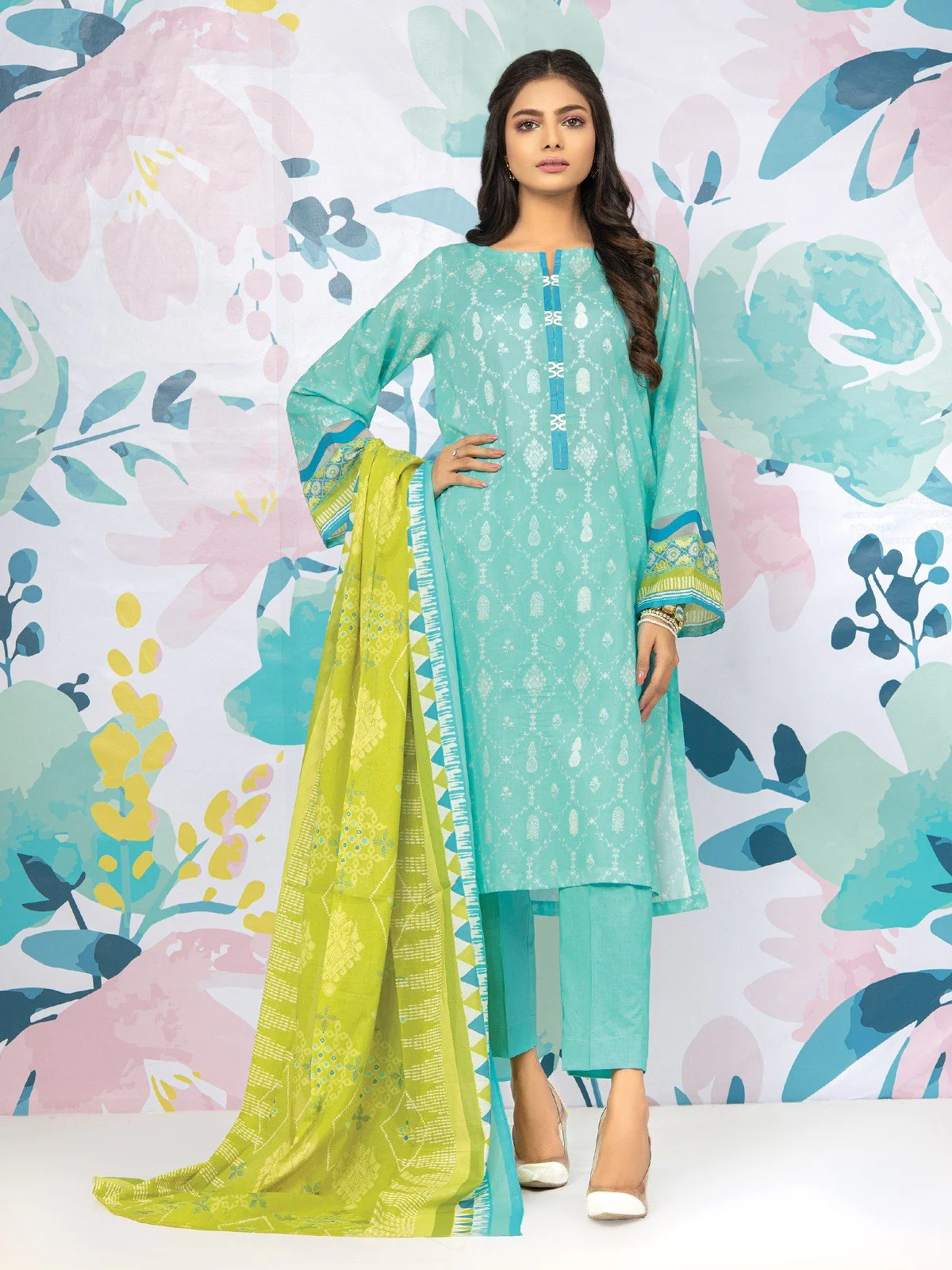 Printed Lawn Suit - EWU22A1-23065