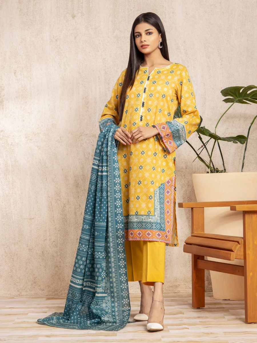 Printed Lawn Suit - EWU22A1-23070