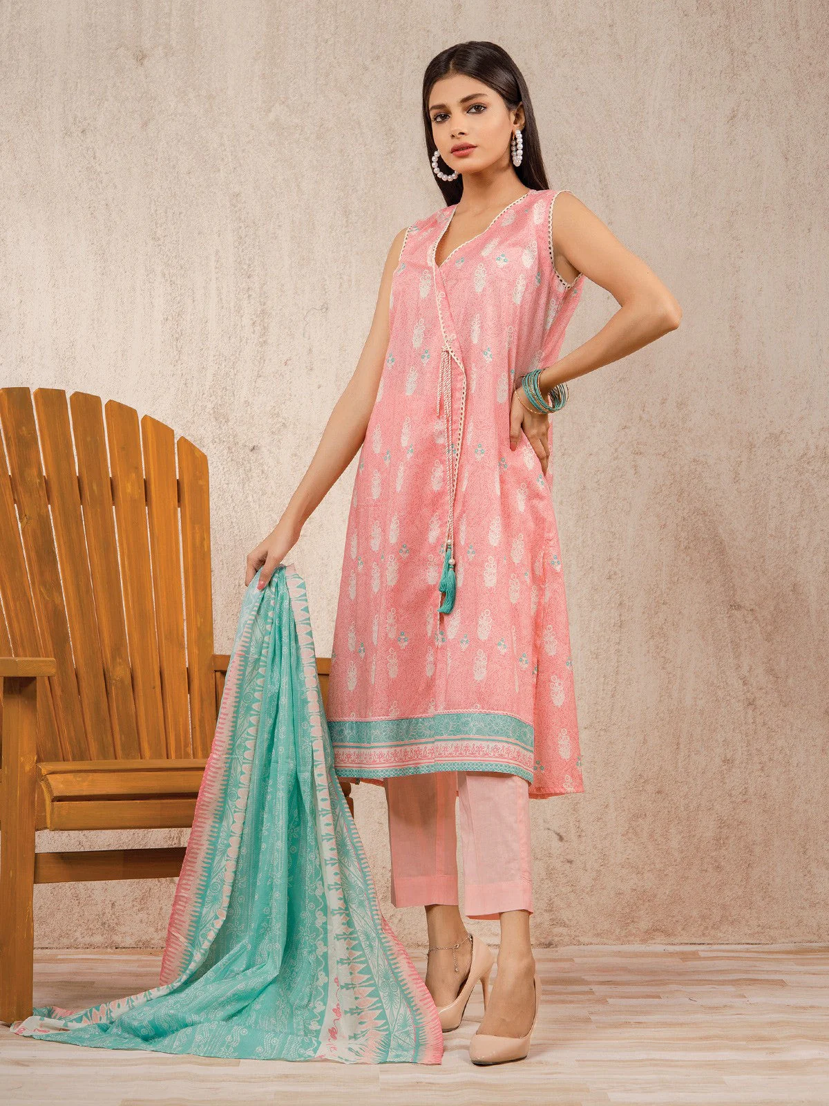 Printed Lawn Shirt Dupatta - EWU22A1-23091SD