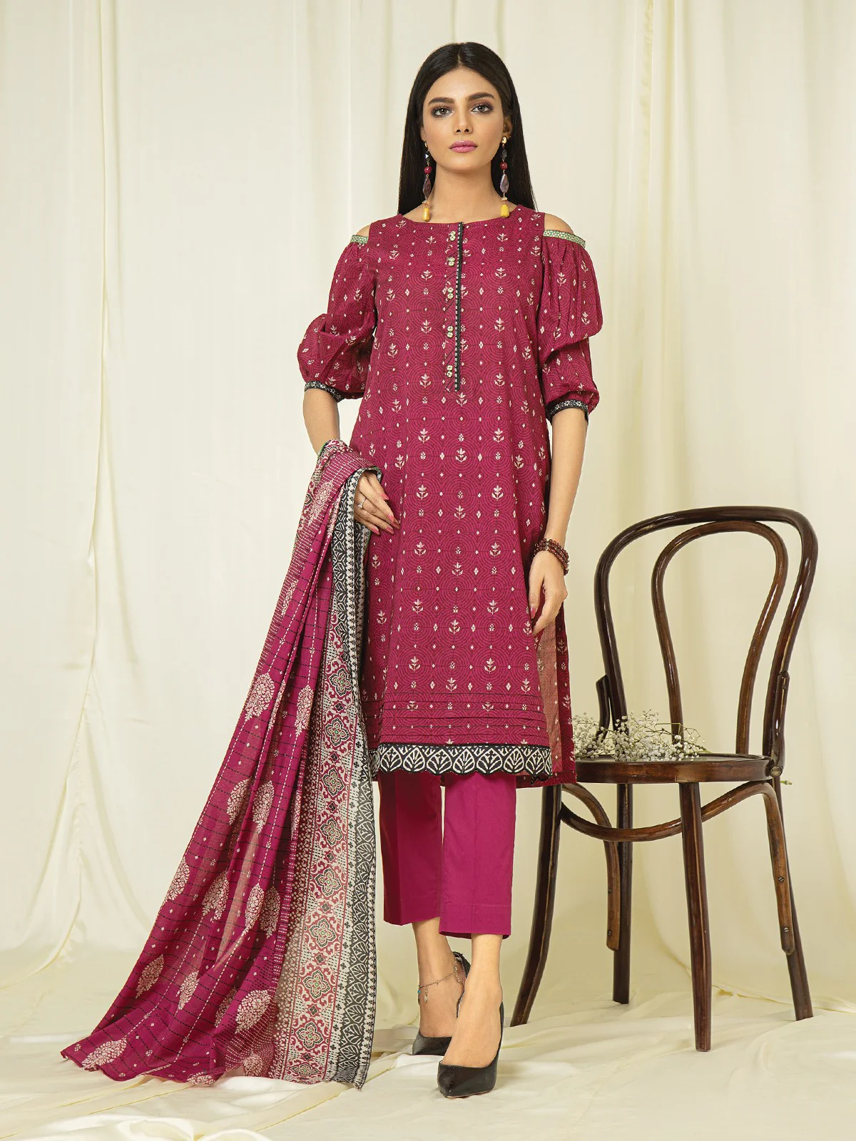 Printed Lawn Suit - EWU22A1-23111