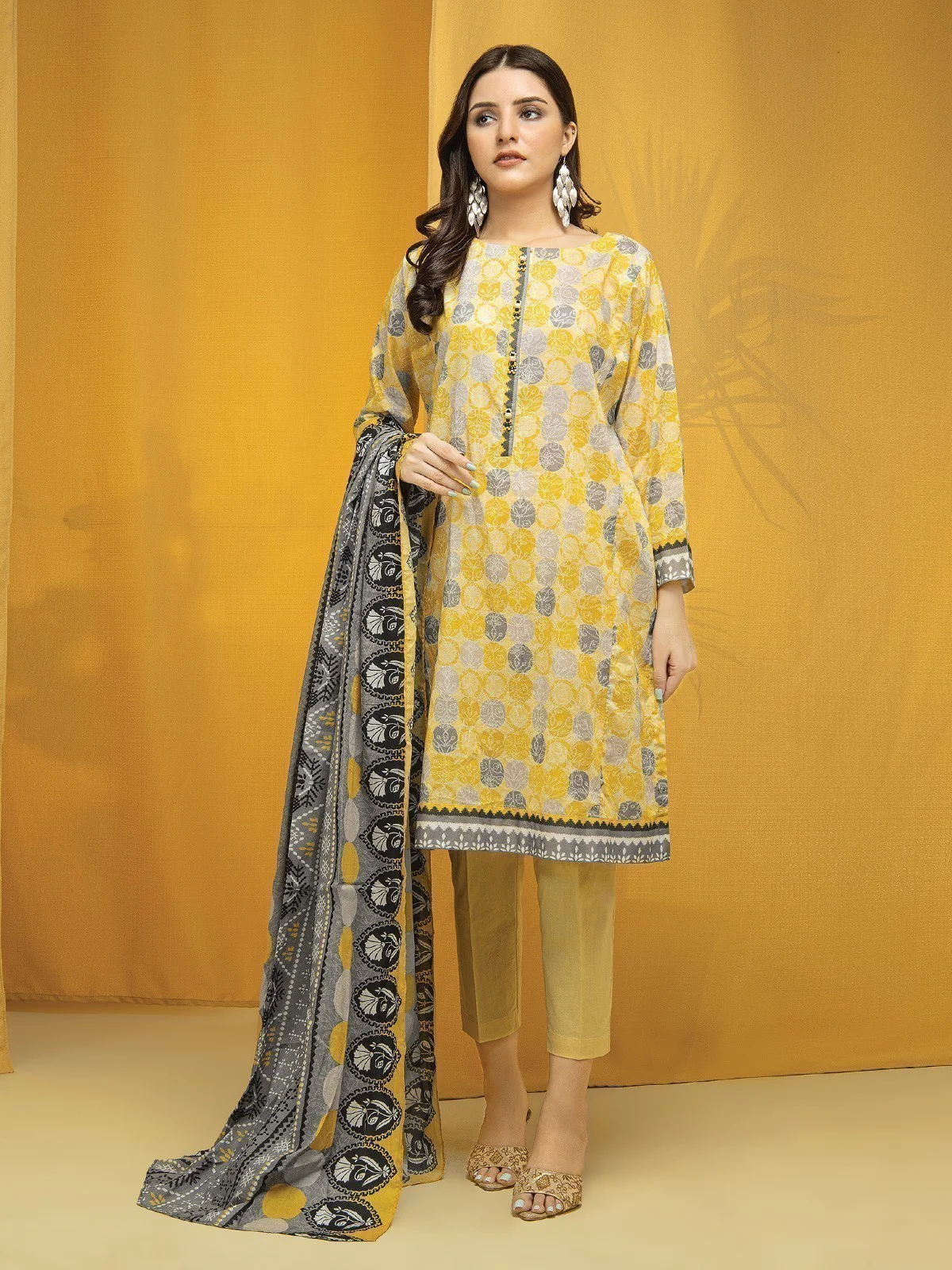 Printed Lawn Suit - EWU22A1-23188
