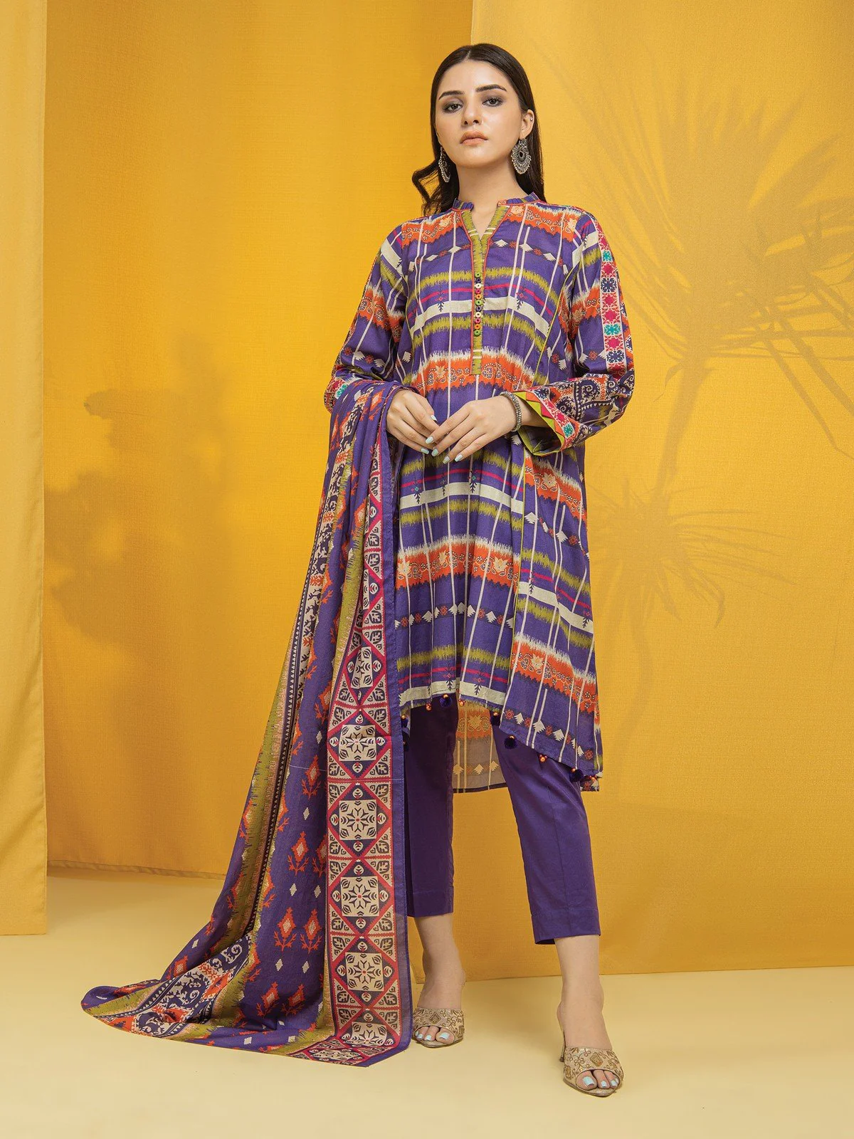 Printed Lawn Shirt Dupatta - EWU22A1-23194SD
