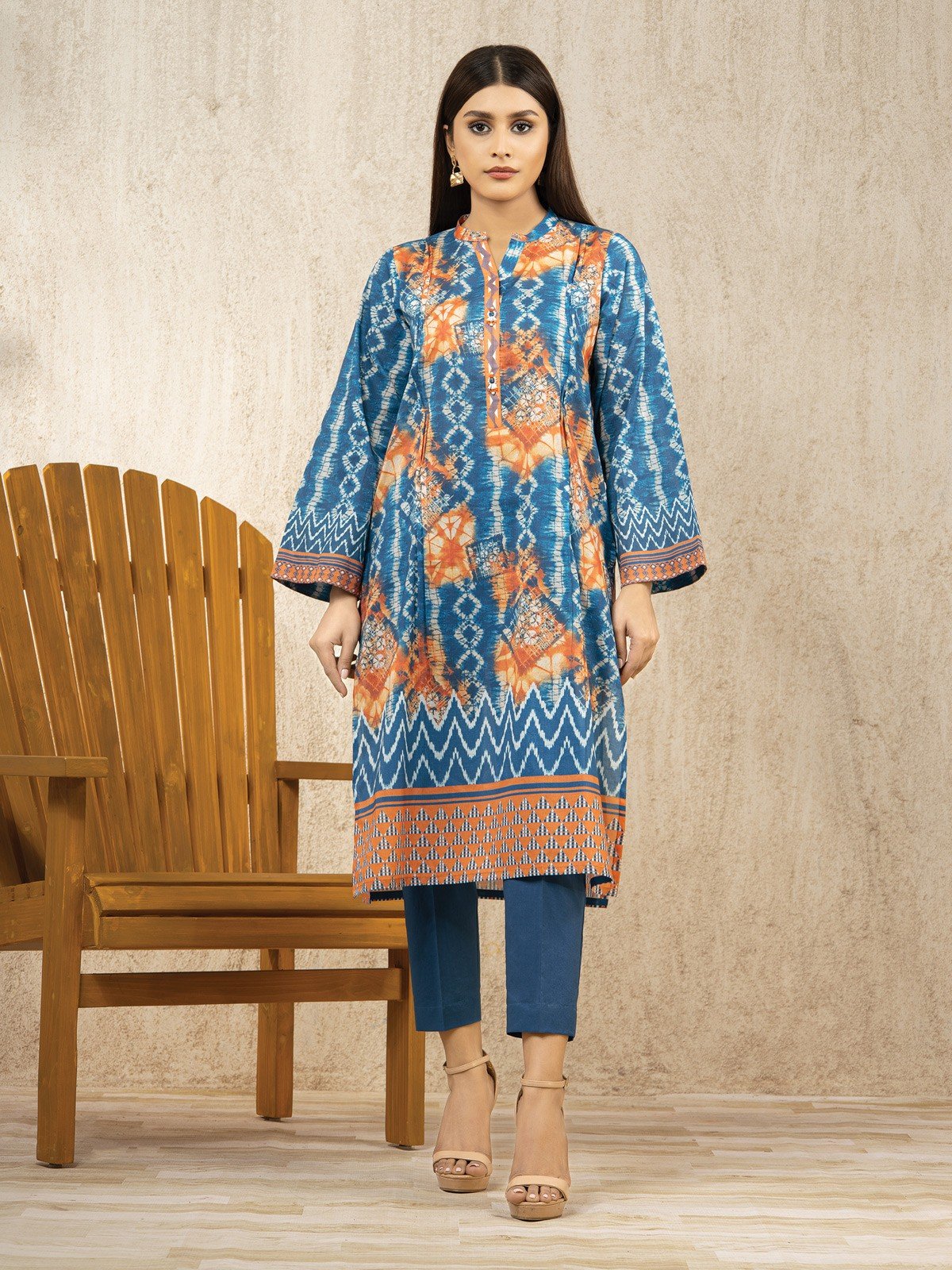 Printed Lawn Shirt - EWU22A1-23321S
