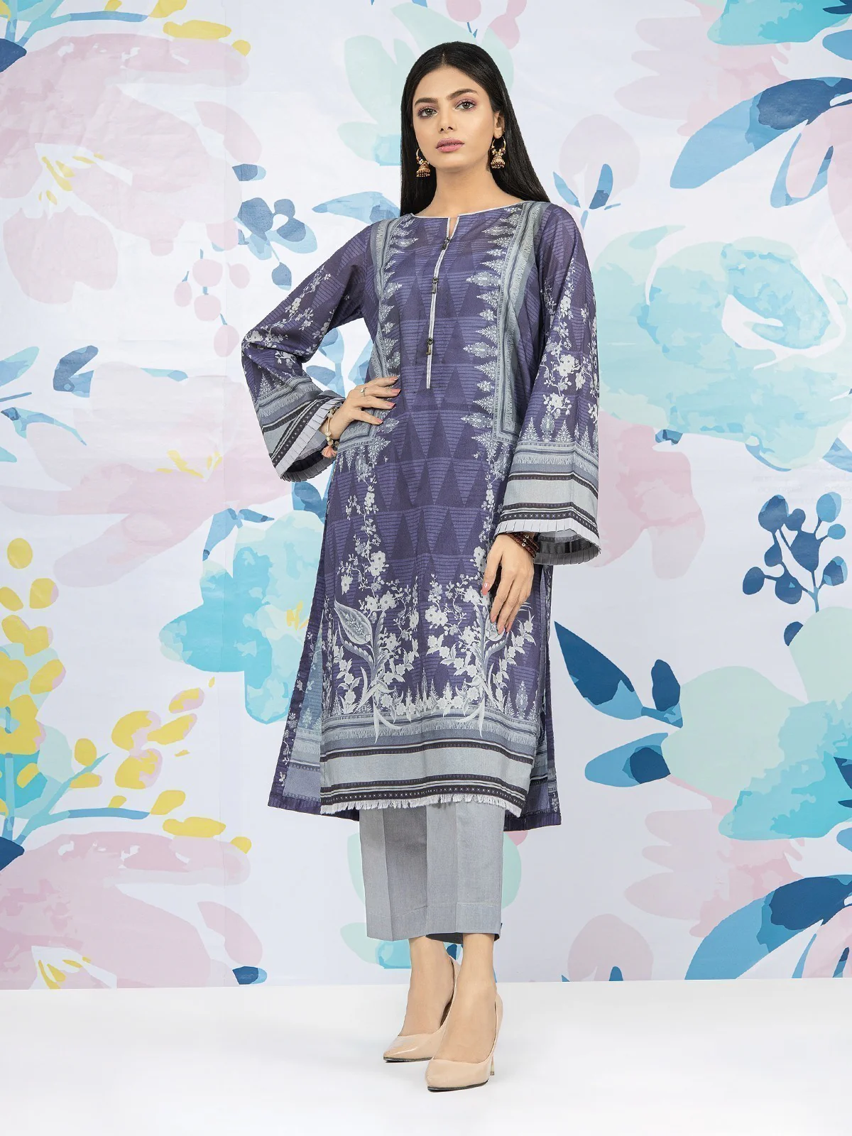 Printed Lawn Shirt - EWU22A1-23371