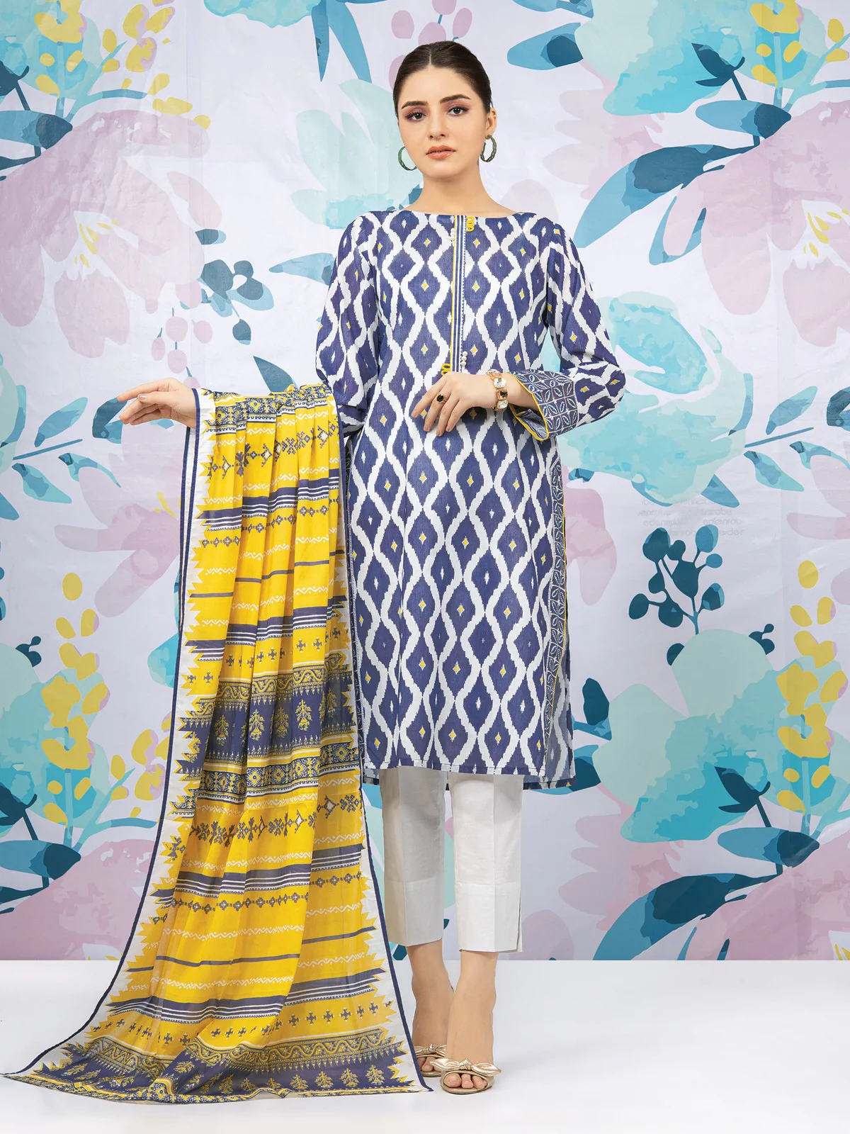 Printed Lawn Suit - EWU22A1-23405