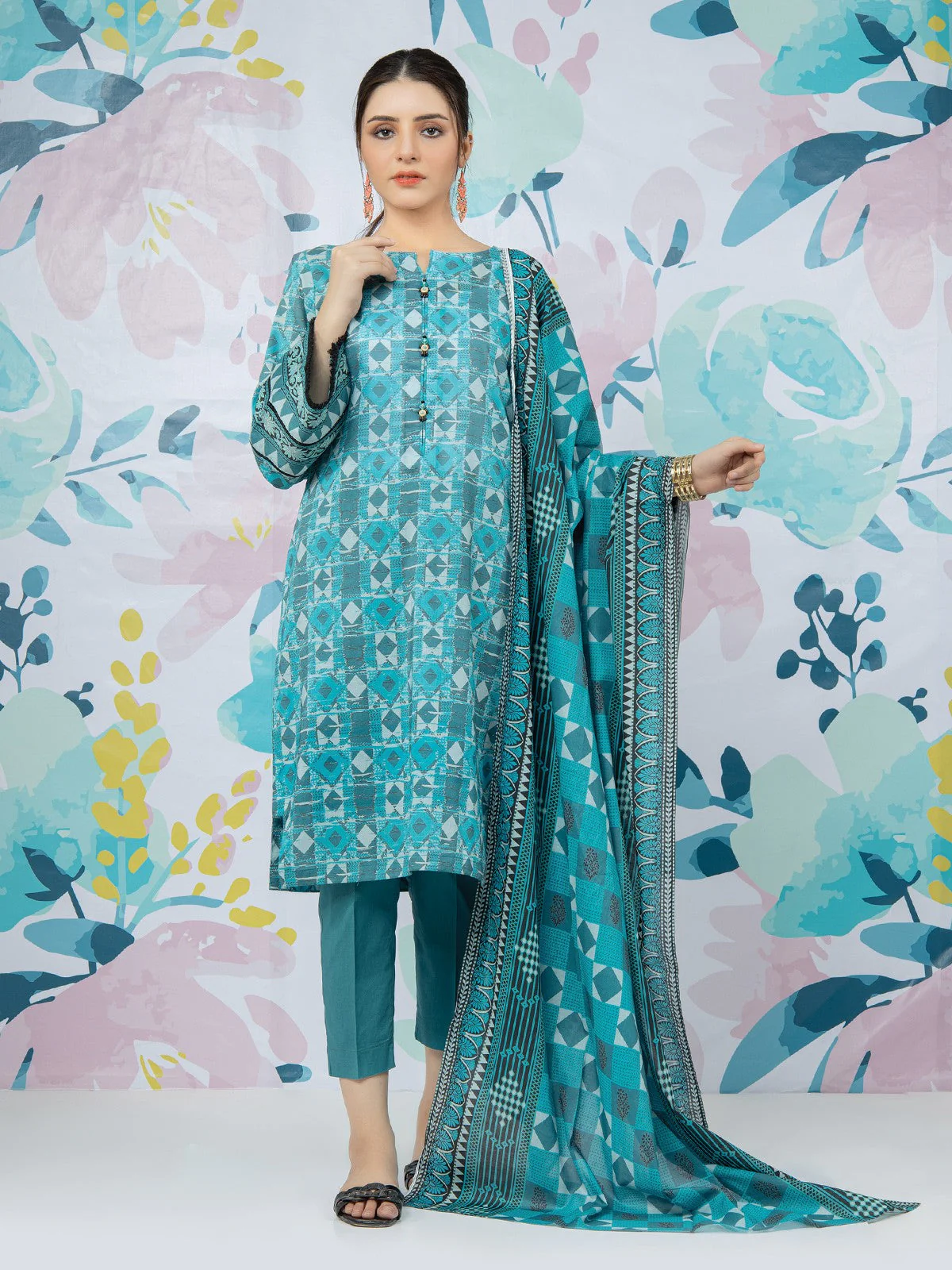 Printed Lawn Shirt - EWU22A1-23413S
