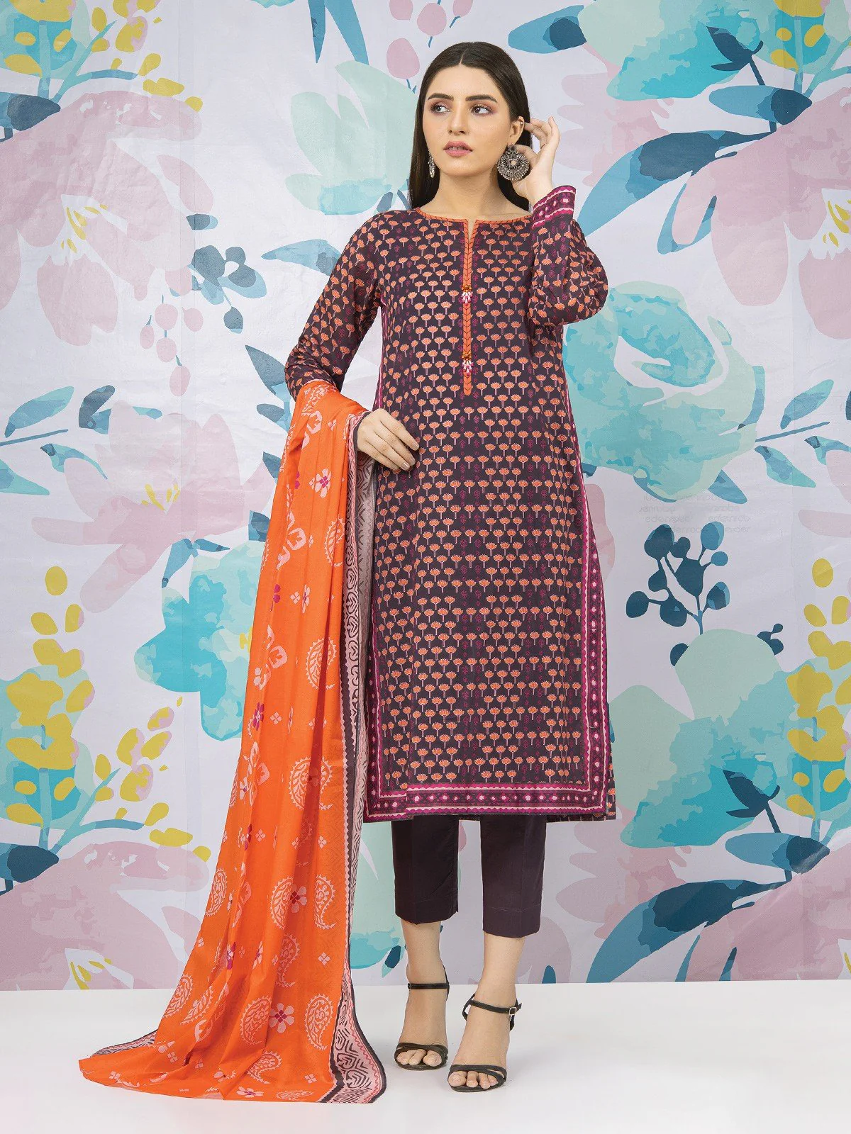 Printed Lawn Suit - EWU22A1-23443