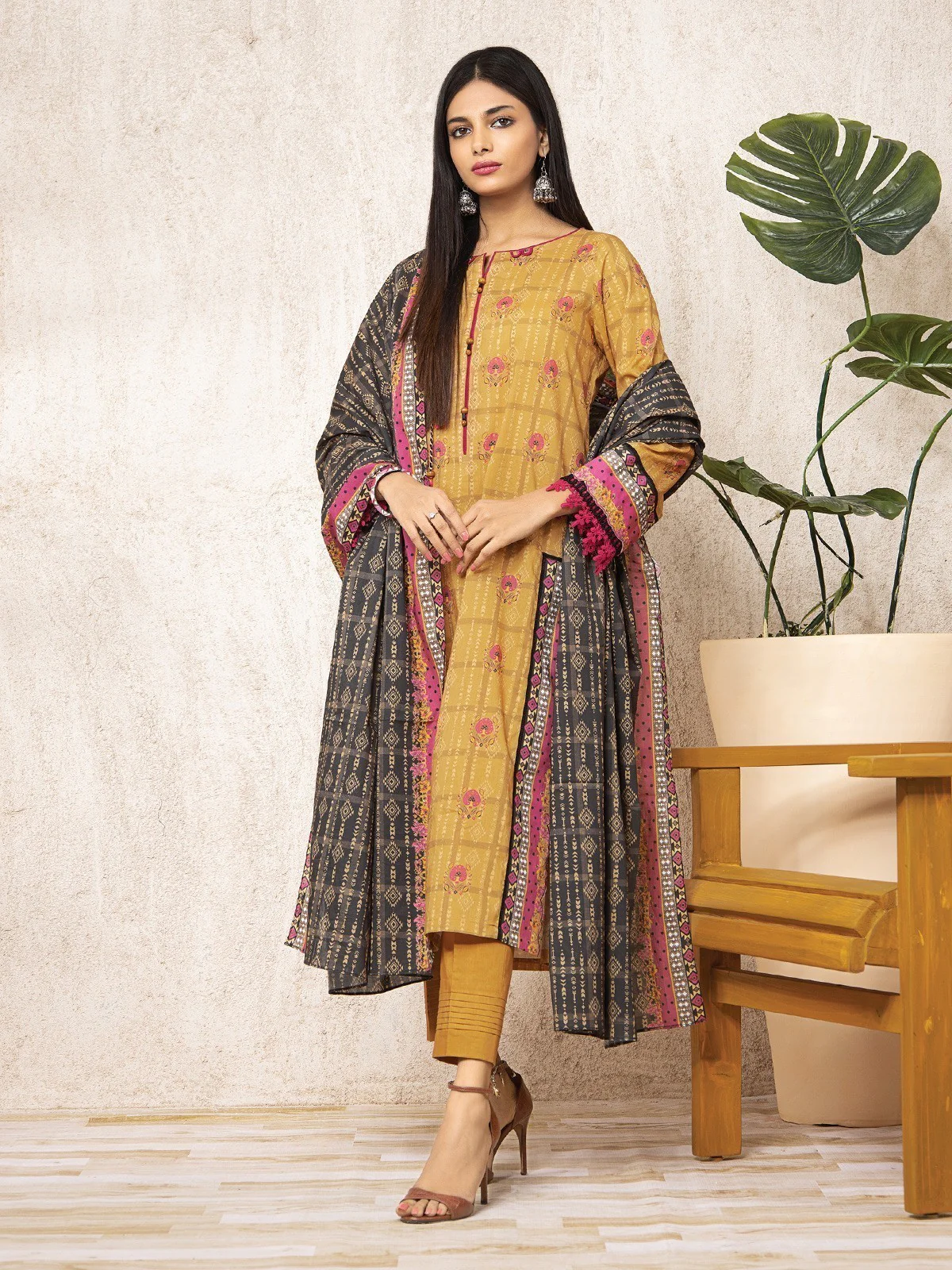 Printed Lawn Suit - EWU22A1-23445