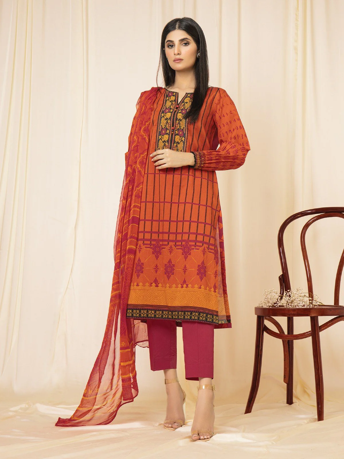 Printed Lawn Shirt - EWU22A2-23493S
