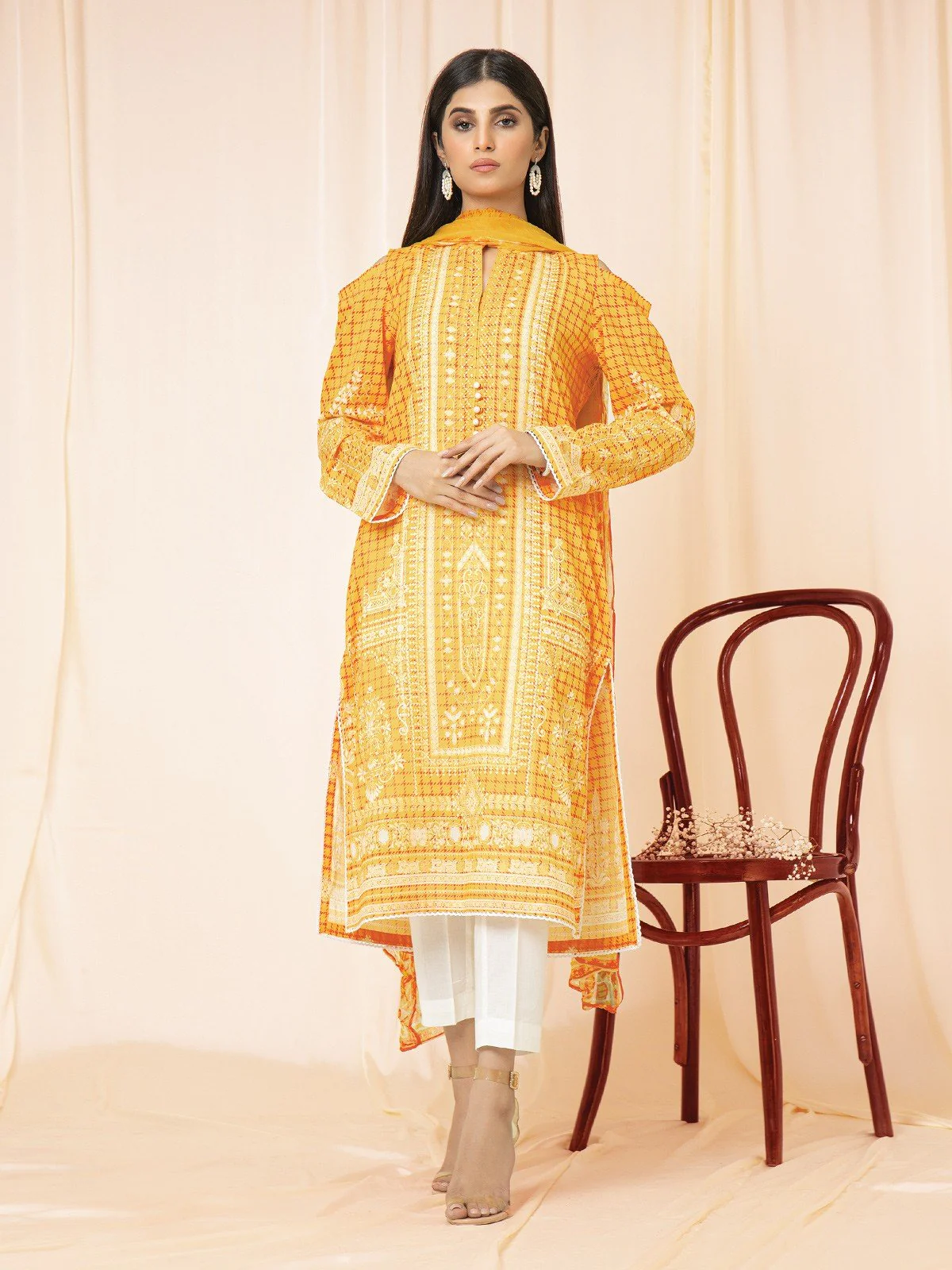 Printed Lawn Suit - EWU22A2-23497