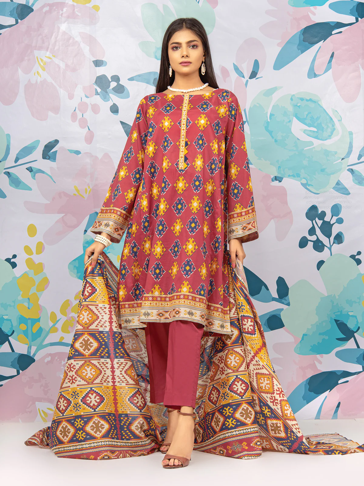 Printed Khaddar Suit - EWU22A3-23439